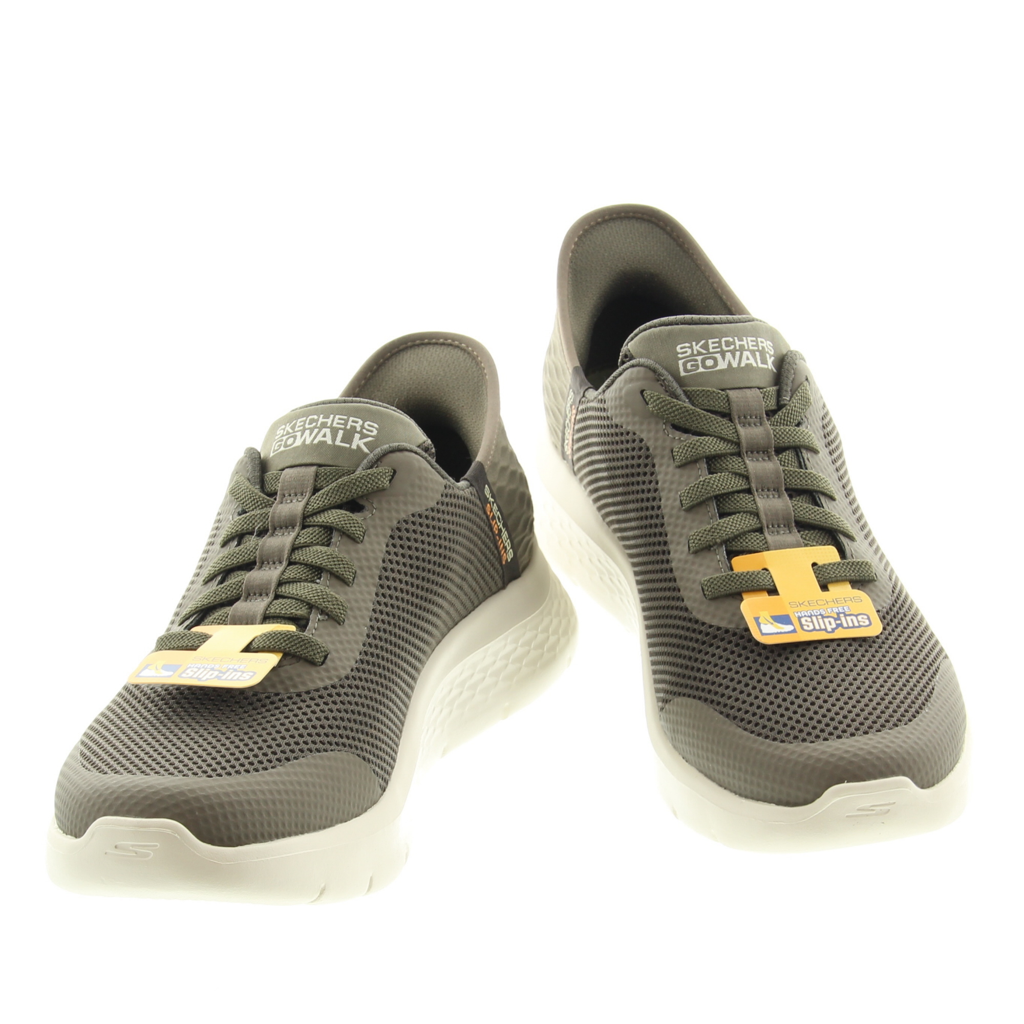 Skechers 216324 Go Walk Flex Slip-Ins BRN Brown Hands Up