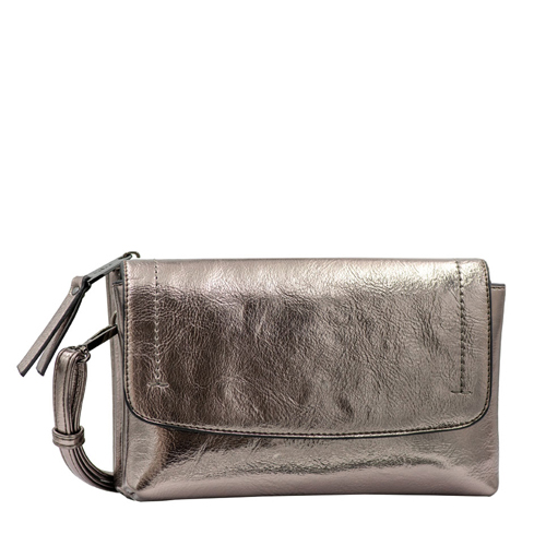 Gabor Bags 9343 Elissa Flap Bag S top zip 15 Old Silver