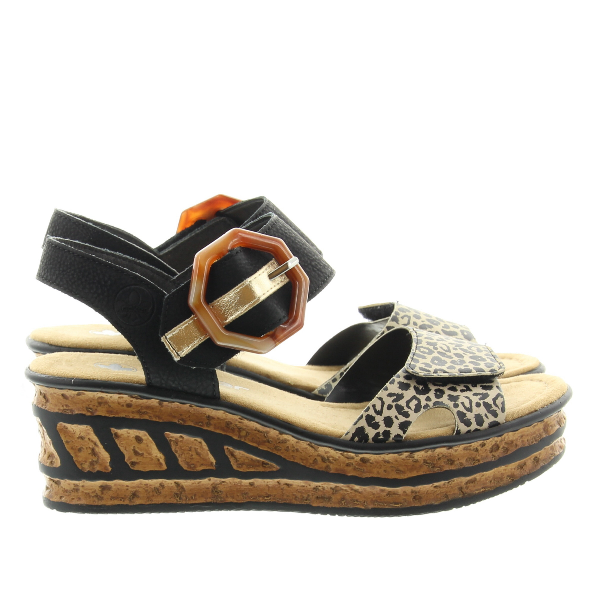Rieker 68176 00 Ginger Schwarz Lightgold