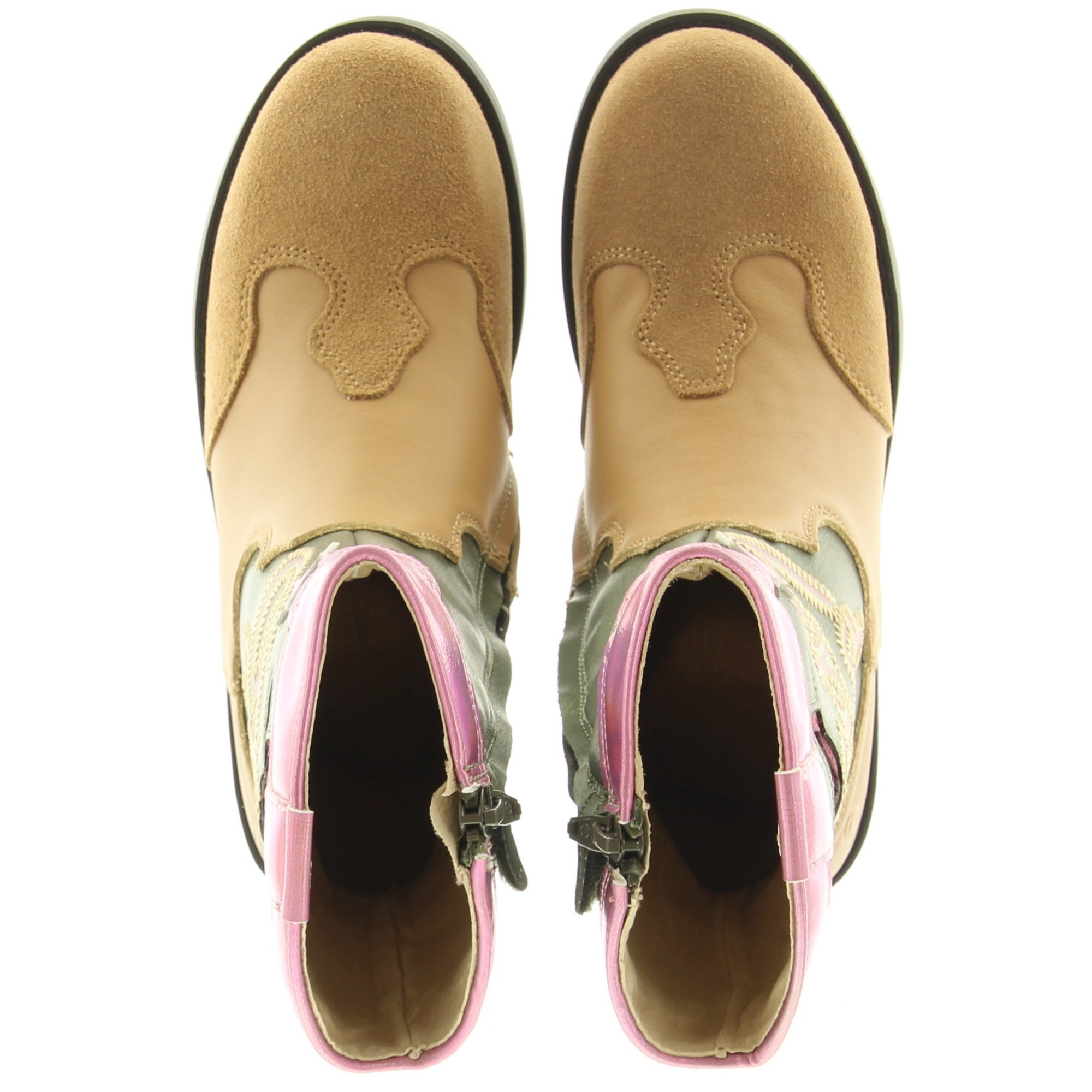 ShoesMe NW25W009-B Cognac Green Pink