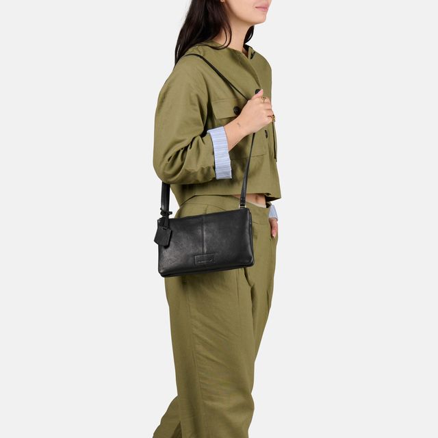 Burkely 1000342 Soft Skylar Double Pocket Zip 10 Black