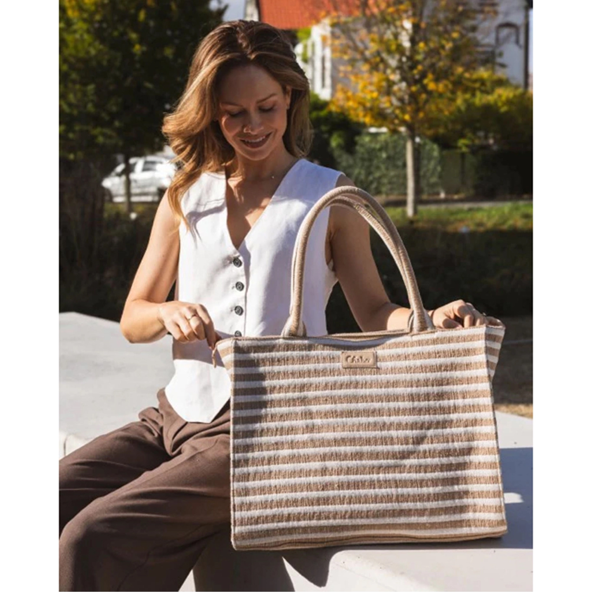 Chabo 222590 Shoulderbag Suus 02 Sand Stripe