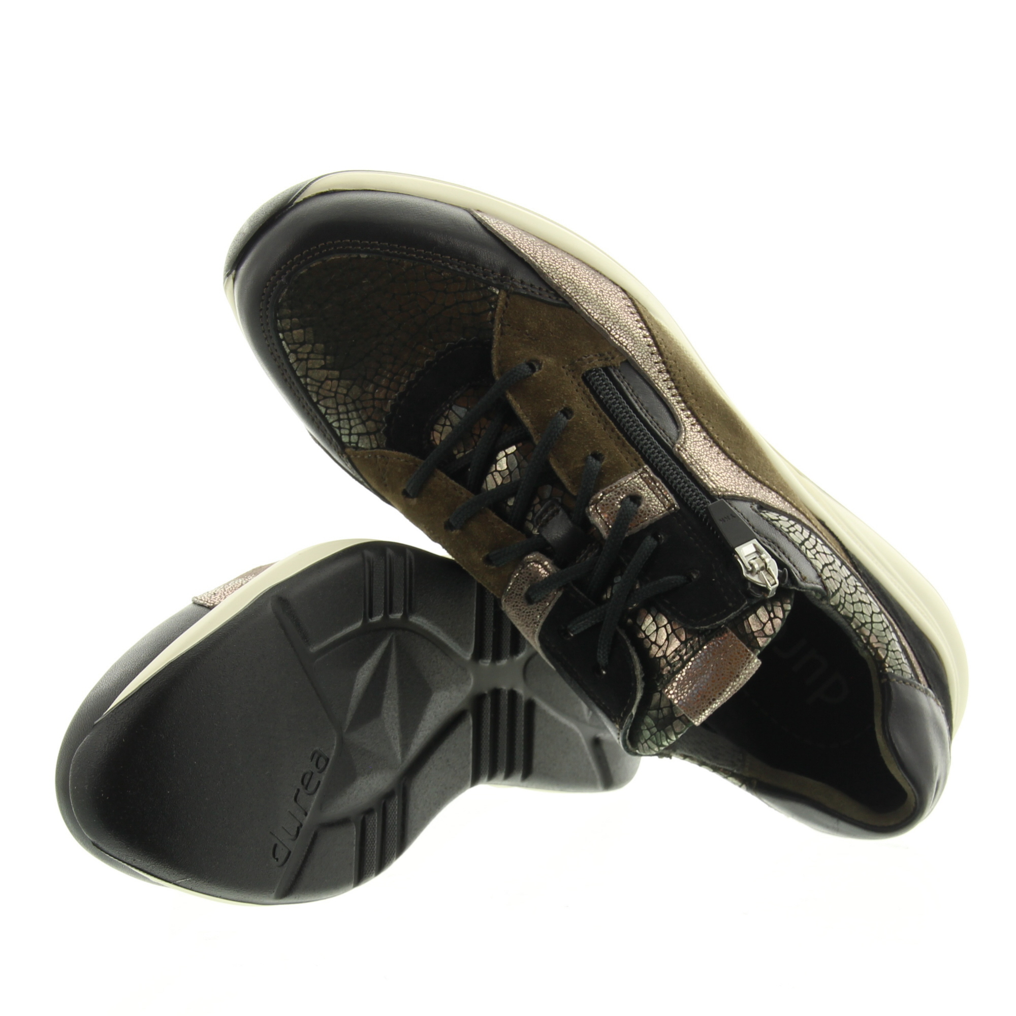 Durea 6318 604 G 2266 Zwart Gunmetal Bruin
