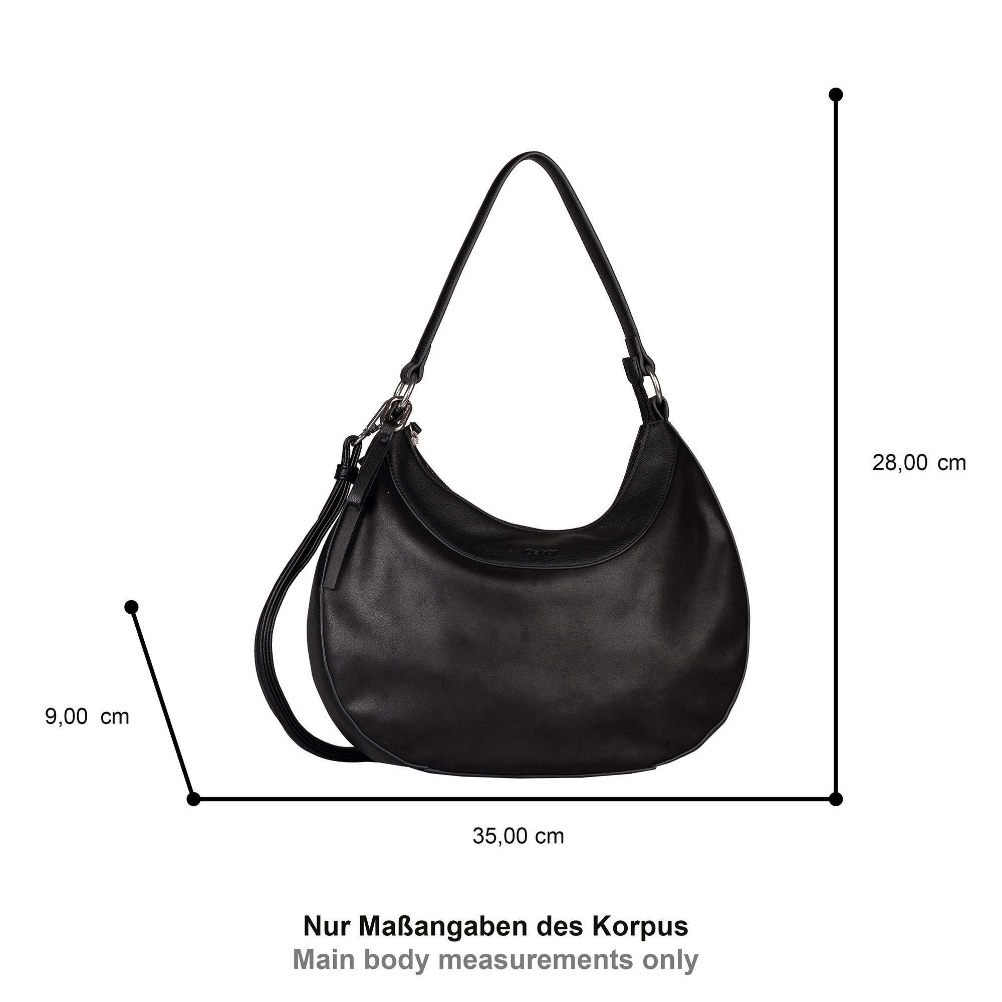 Gabor Bags 011583 Selva Hobo Bag M 060 Black