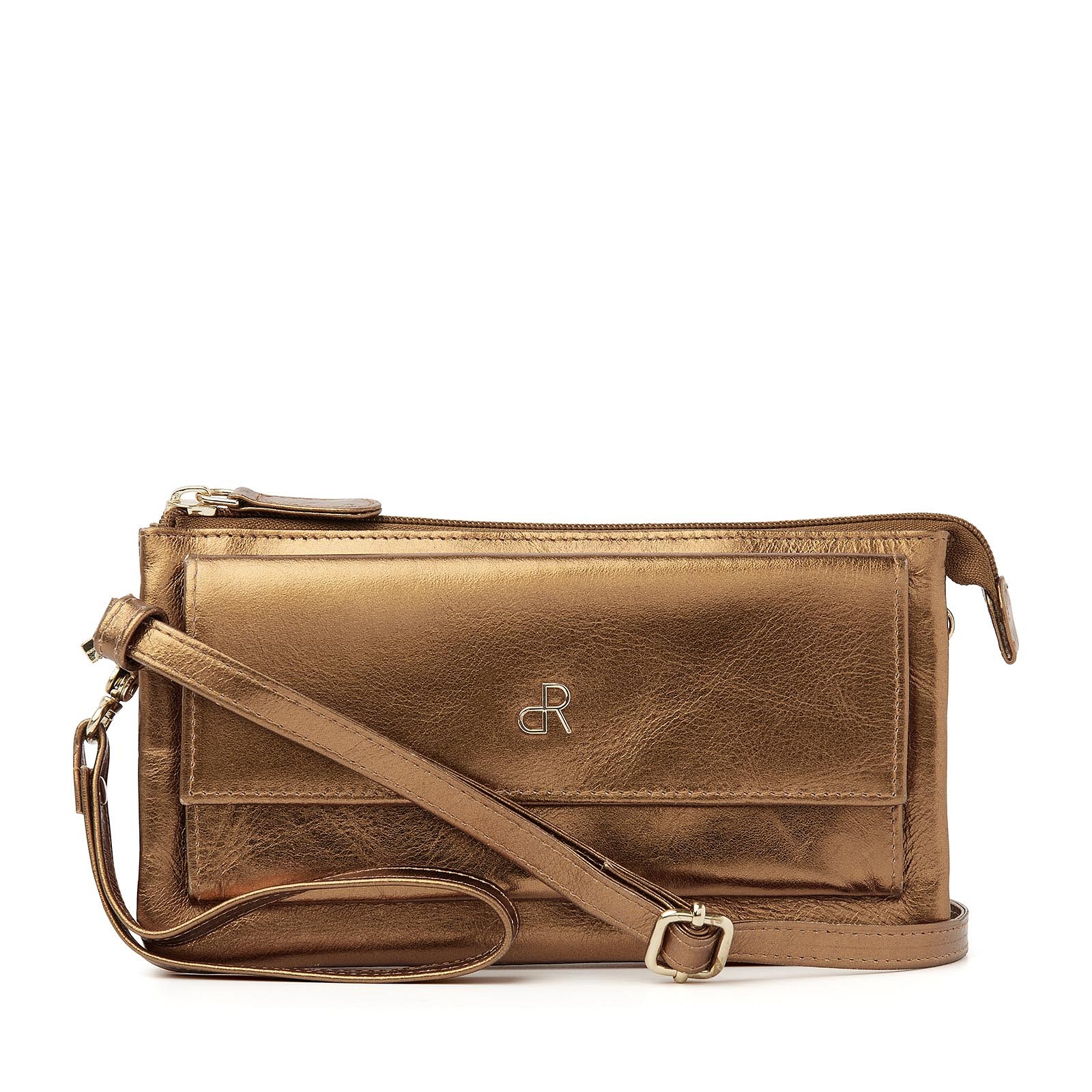 H.J. de Rooy Lederwaren 743538 Schoudertas-Clutch Gold