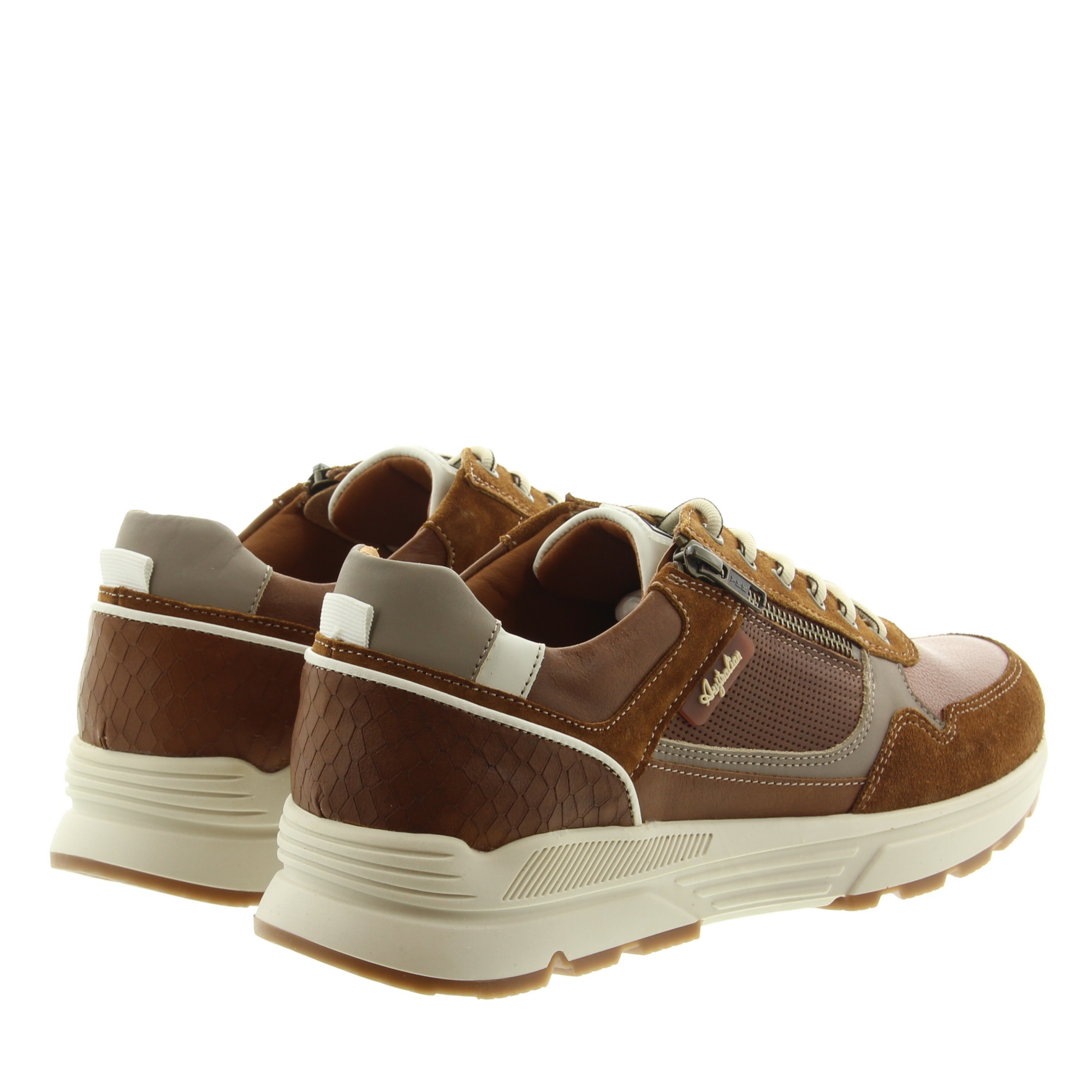 Australian Footwear 15.1682.02 Connery Width K T6E Cognac Taupe White