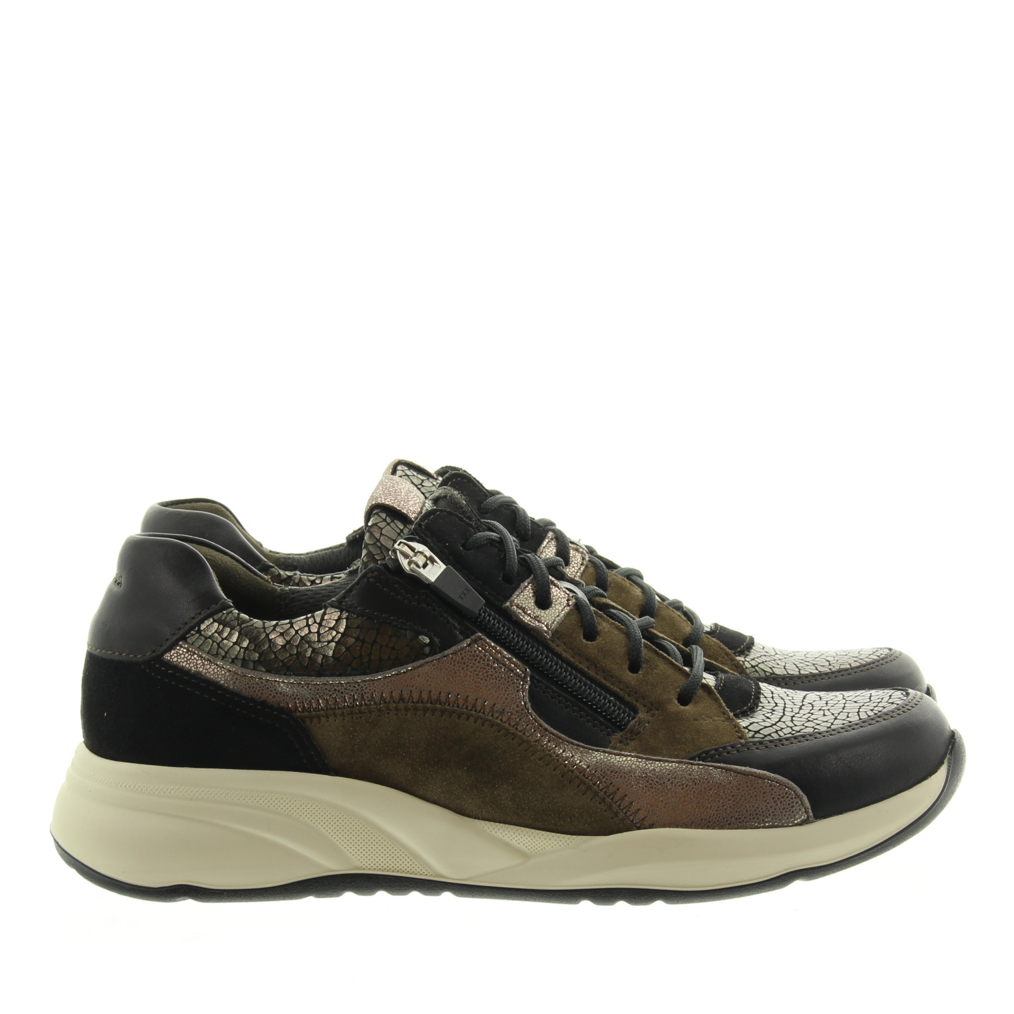 Durea 6318 604 G 2266 Zwart Gunmetal Bruin