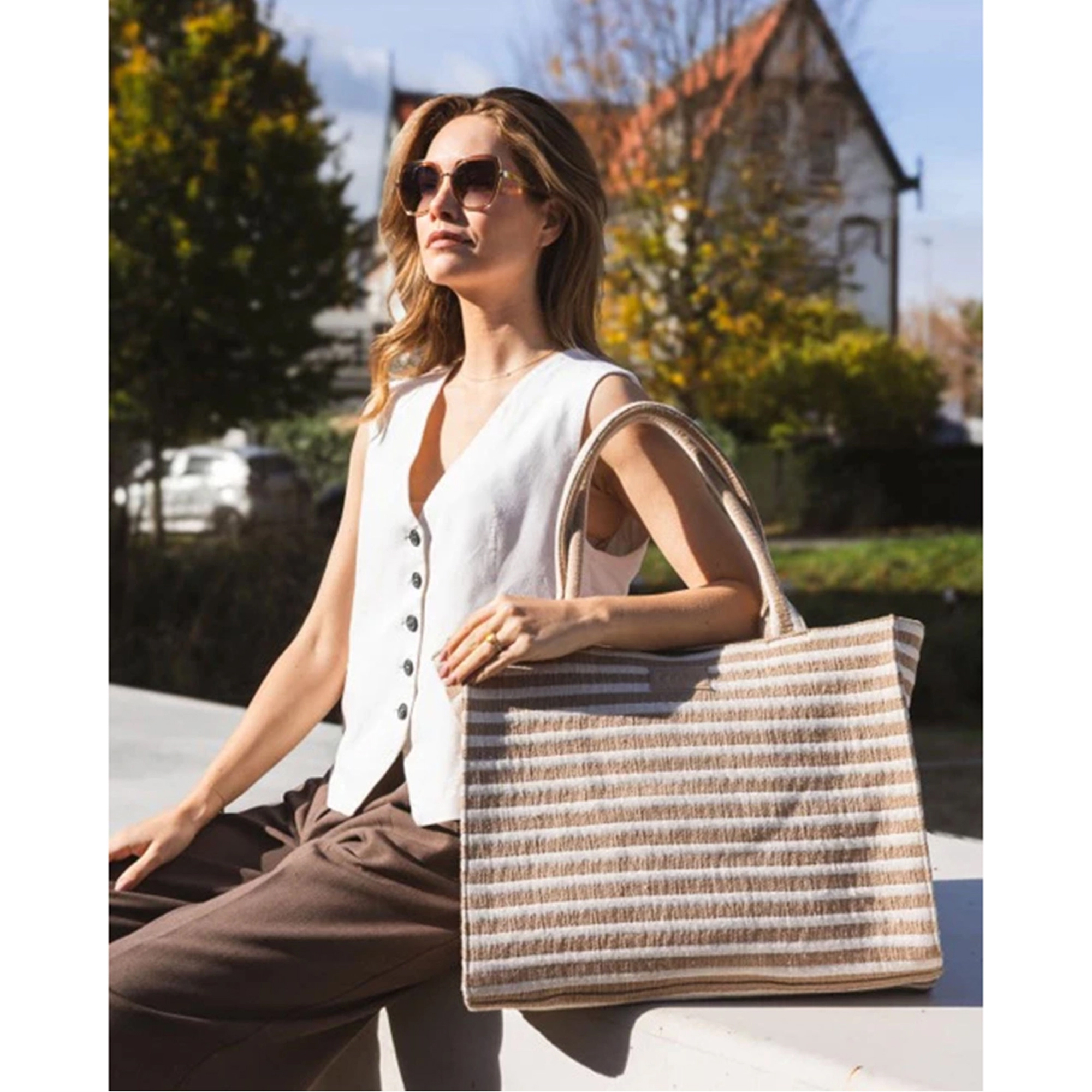 Chabo 222590 Shoulderbag Suus 02 Sand Stripe