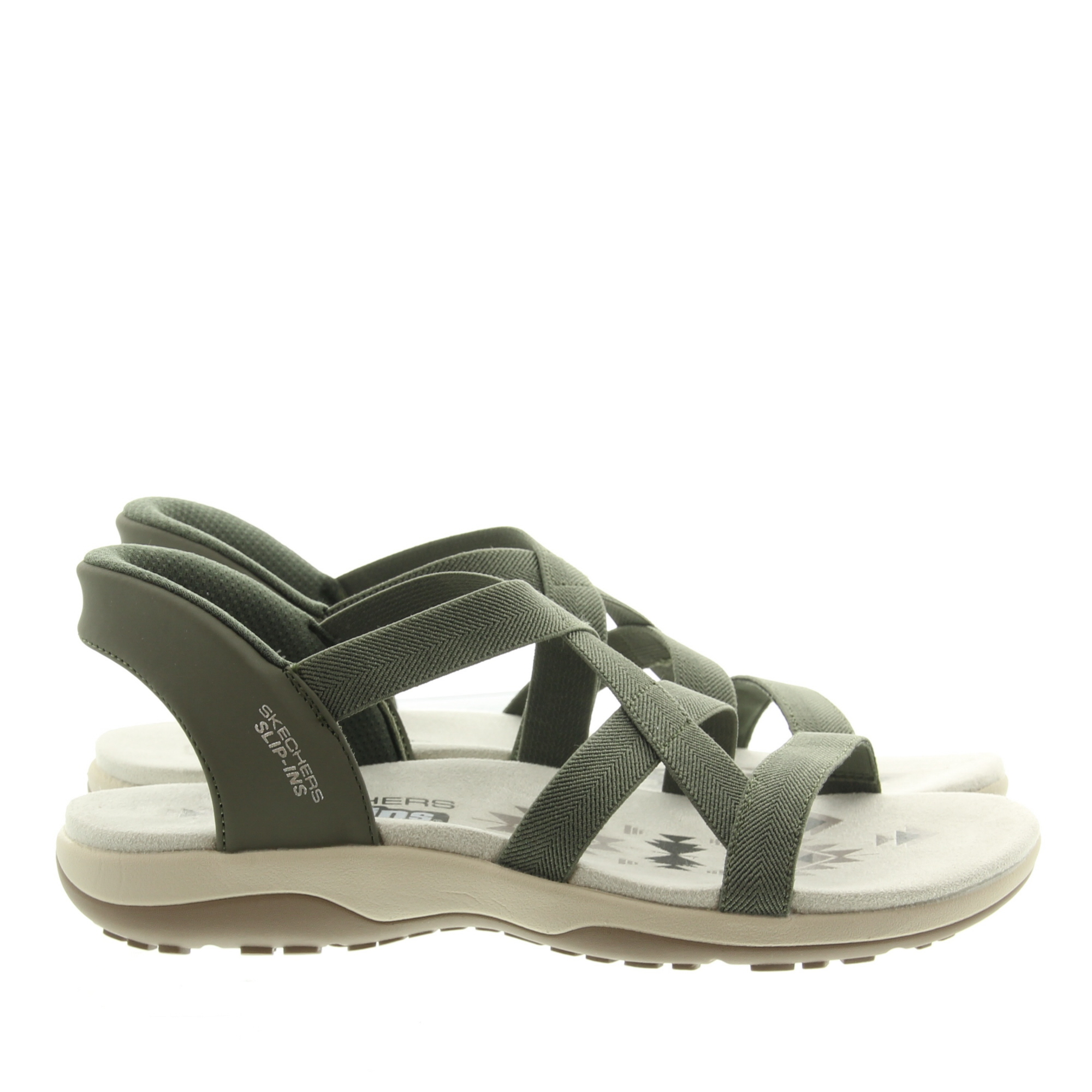 Skechers 163460 Reggae Slim OLV Olive Stretch Flex