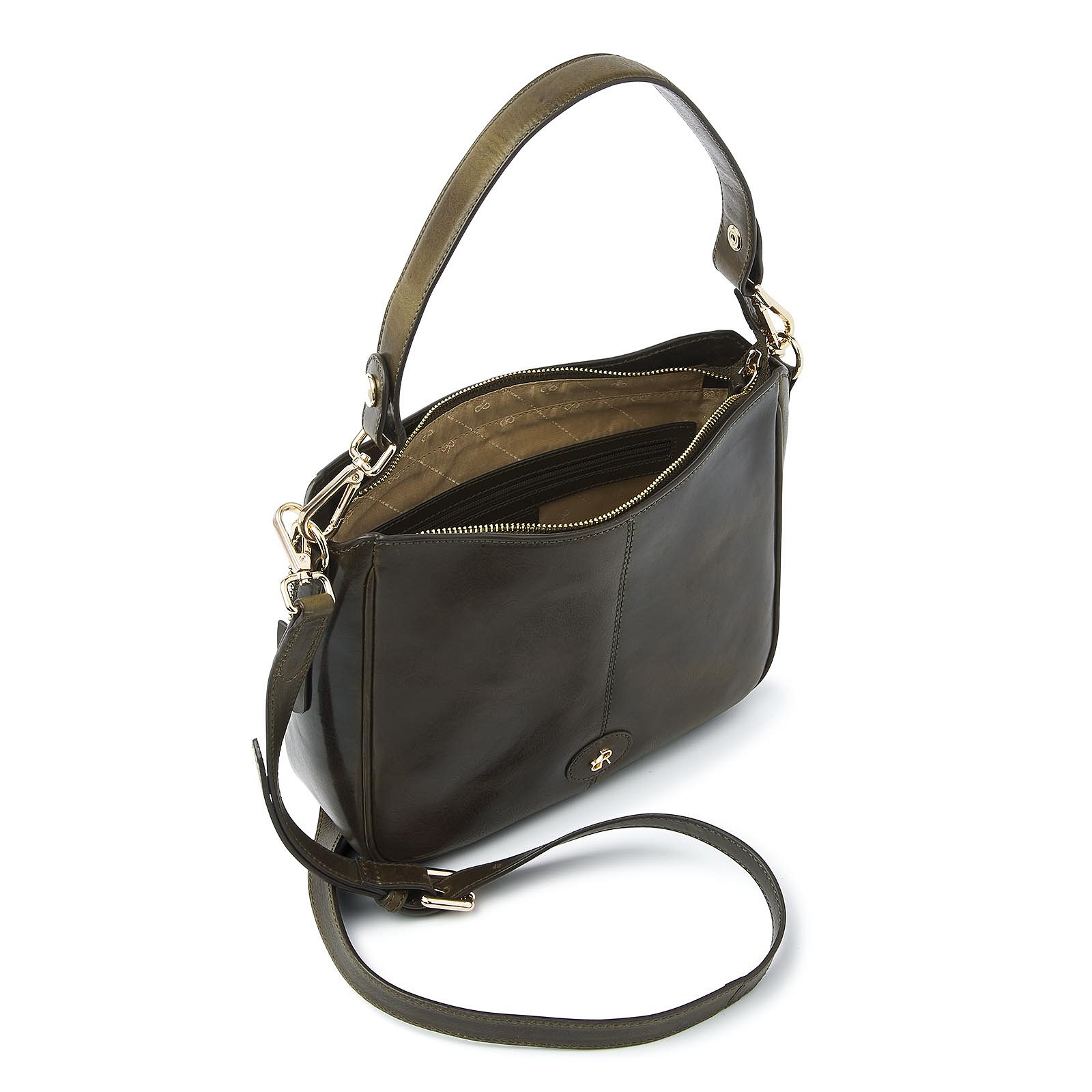 H.J. de Rooy Lederwaren 283770 Hand-Schoudertas Green