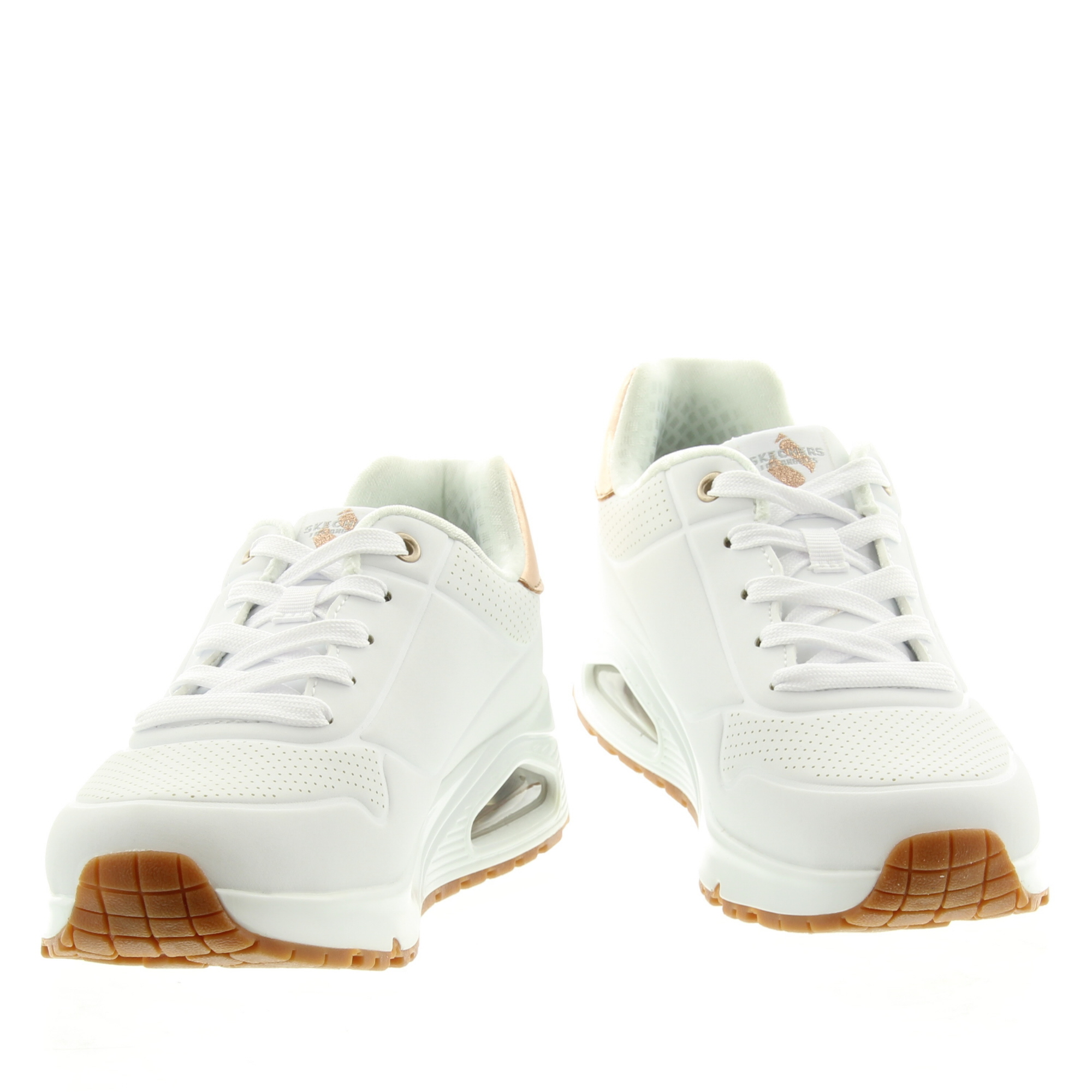 Skechers 310545L Uno Gen1 WHT White Shimmer Away