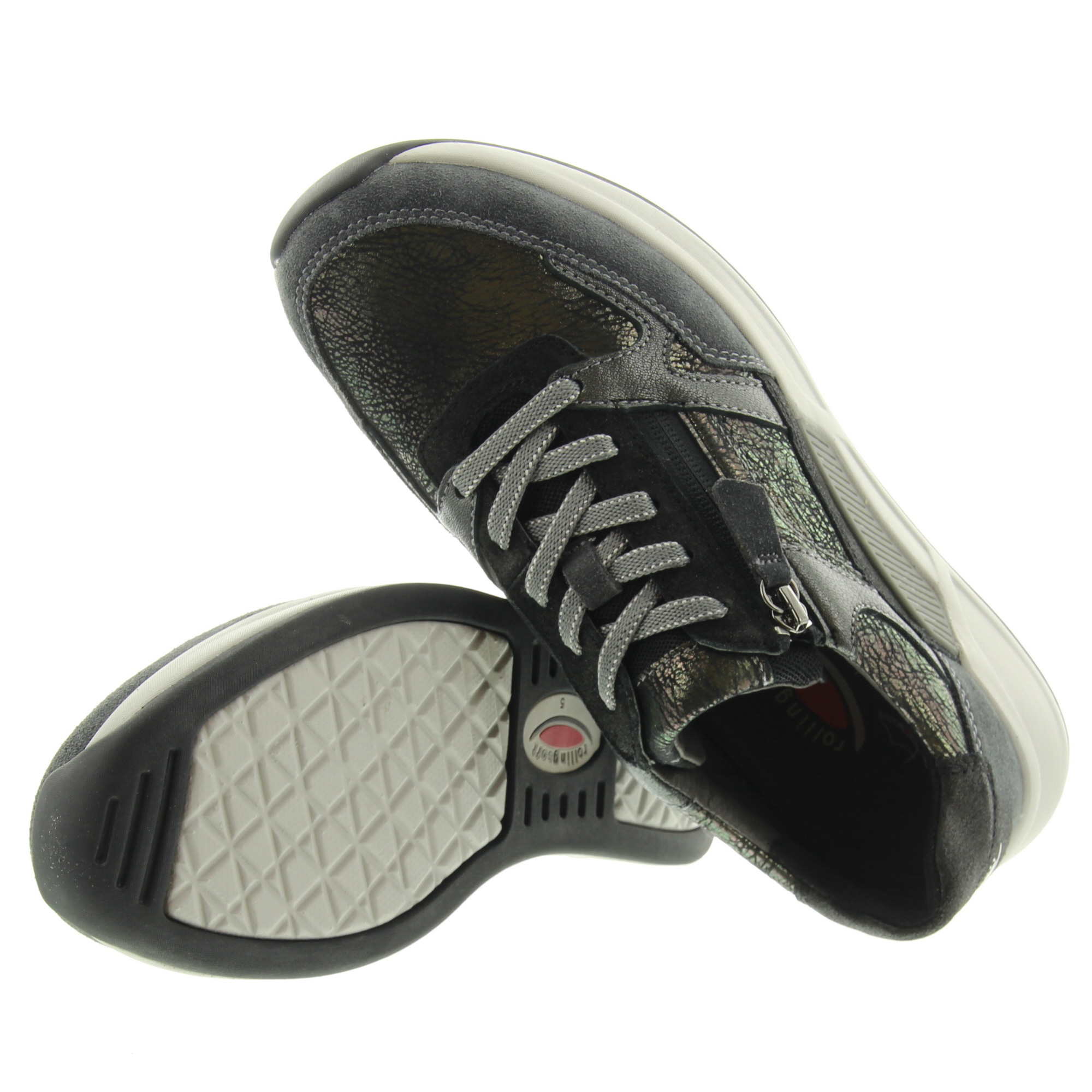 Gabor 76.958.61 Schwarz/silber/dkgrau