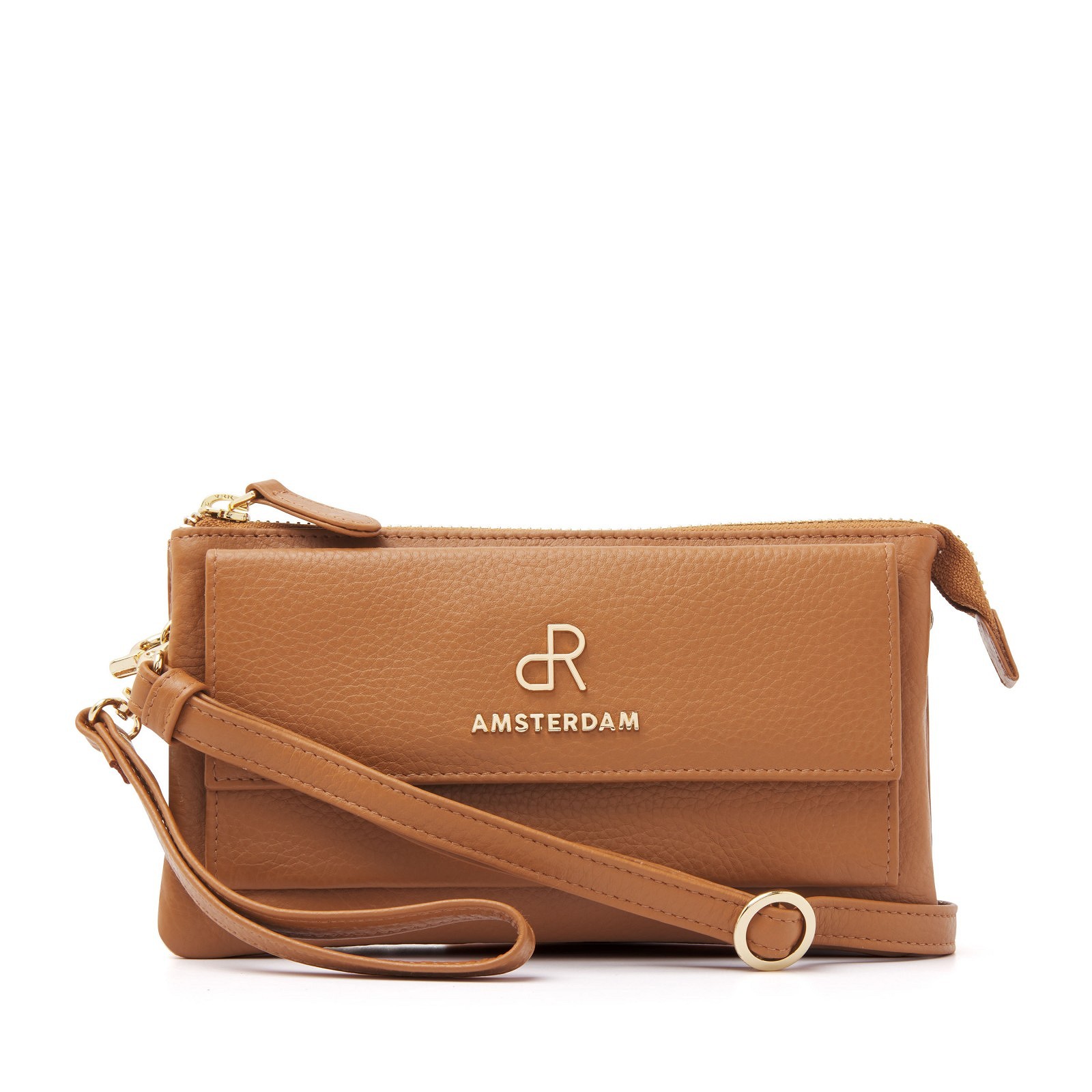 H.J. de Rooy Lederwaren 1103538 Schoudertas-Clutch Camel