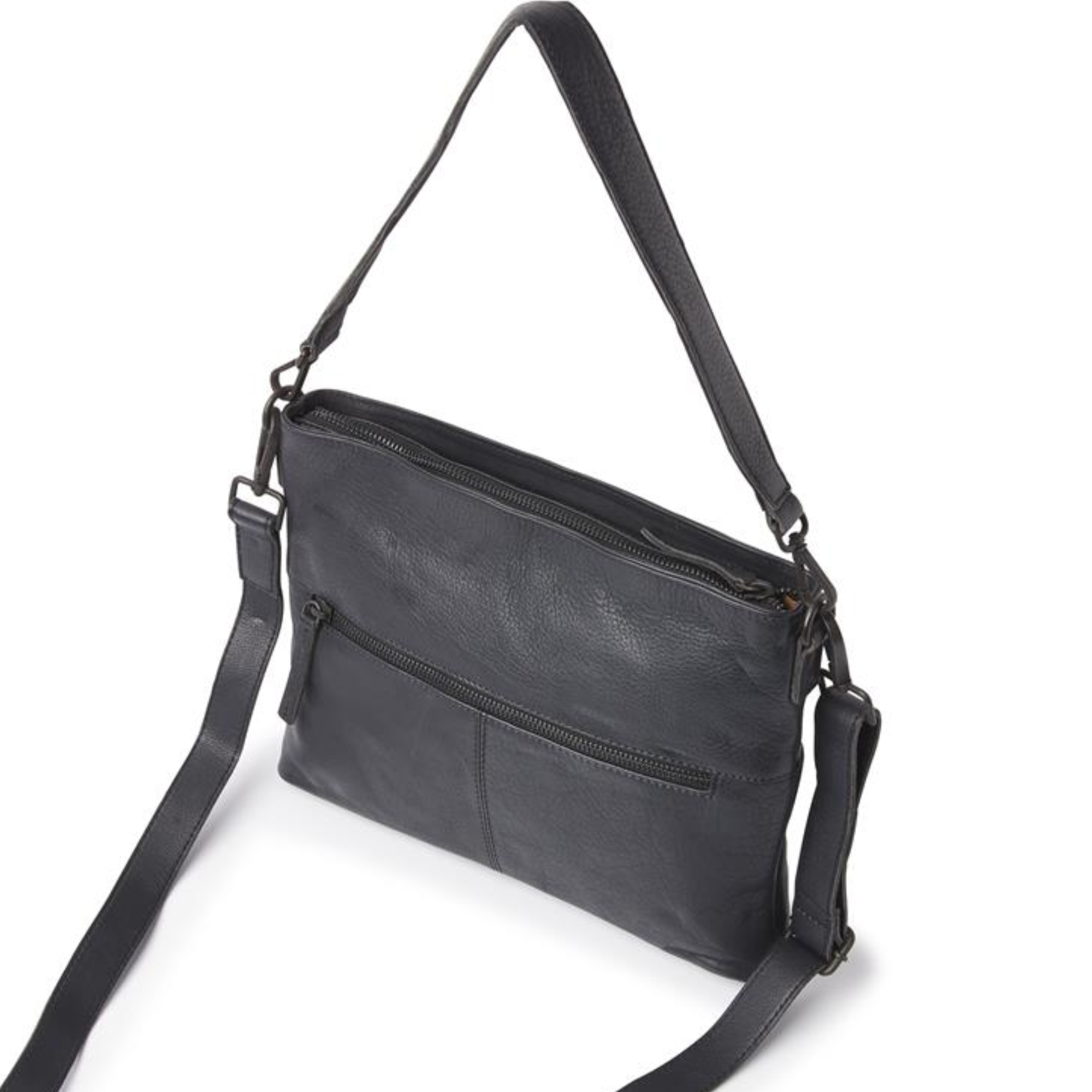 H.J. de Rooy Lederwaren 933543 Hand-Schoudertas Black