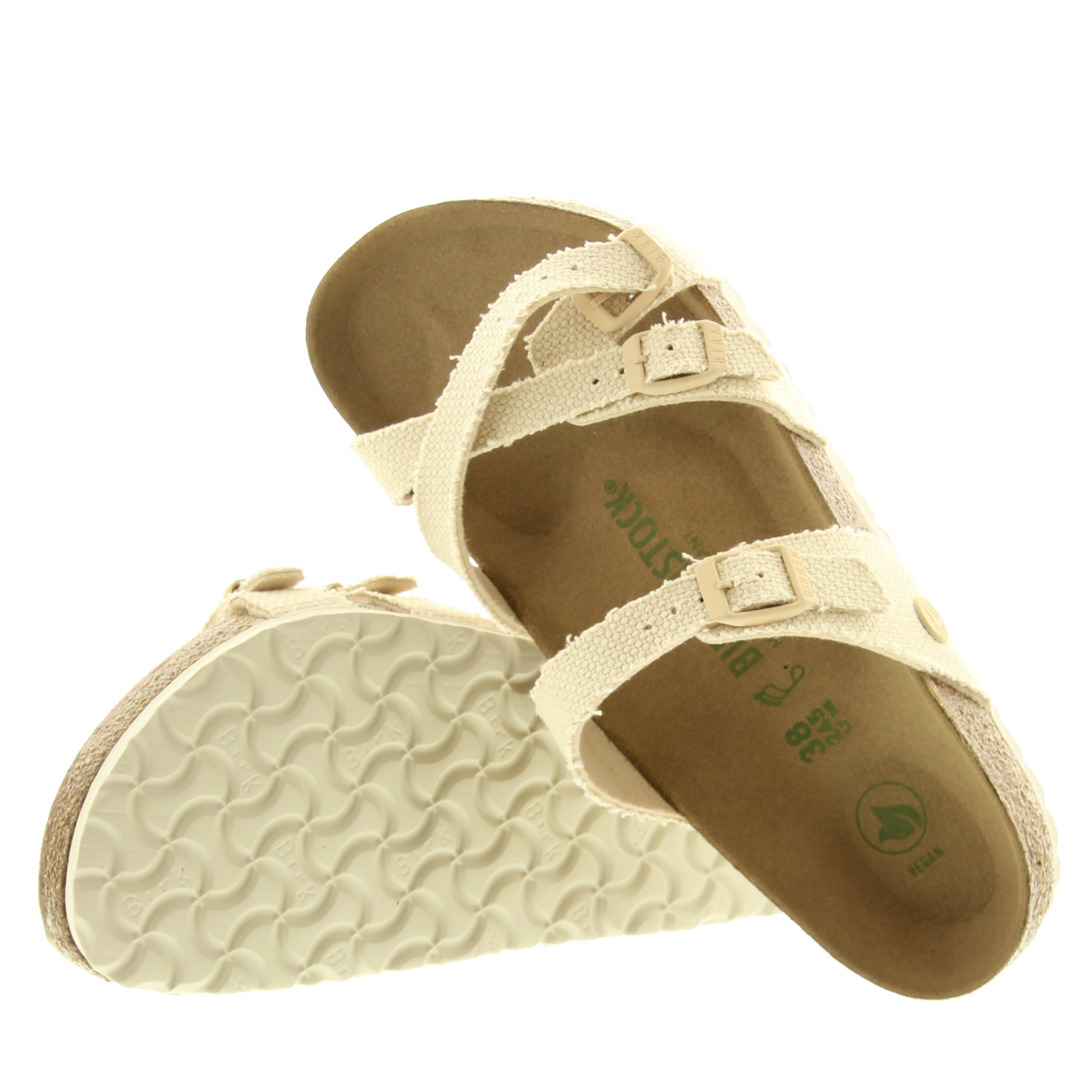 Birkenstock 1026688 Franca Rivet Logo Canvas Eggshell