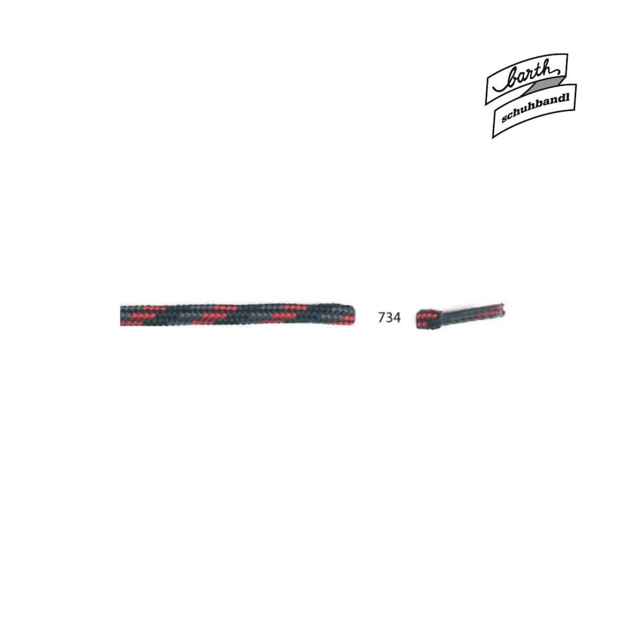 Barth 31B ronde veter 734 Grijs rood