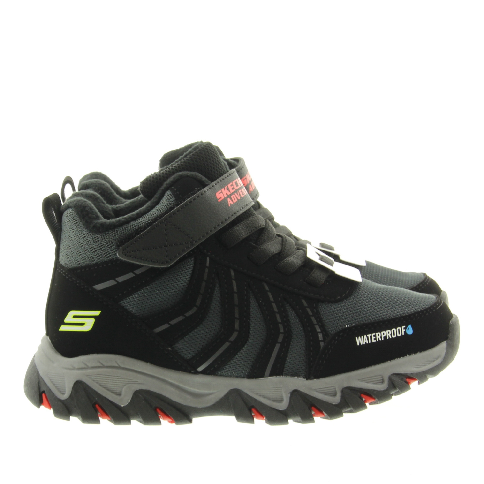 Skechers 406412L Rugged Tanger-Storm Trail BKRD Black Red