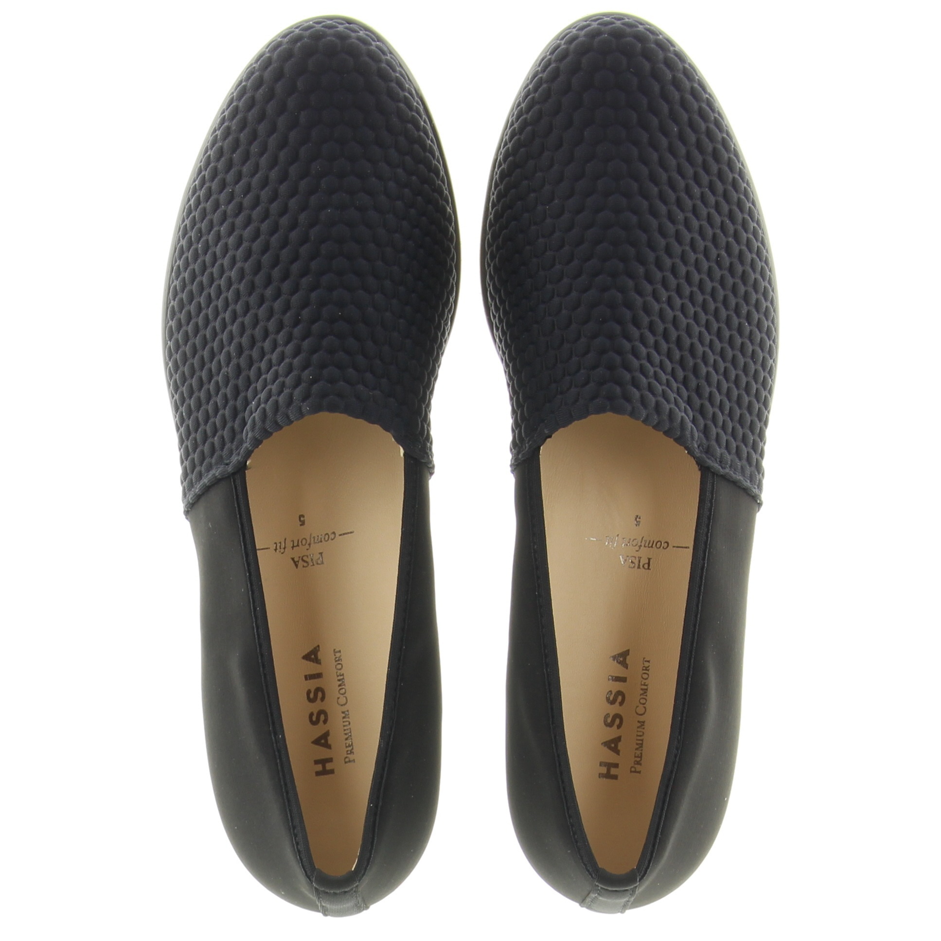 Hassia Shoes 301597 Pisa 0100 Schwarz Hexagon Stretch