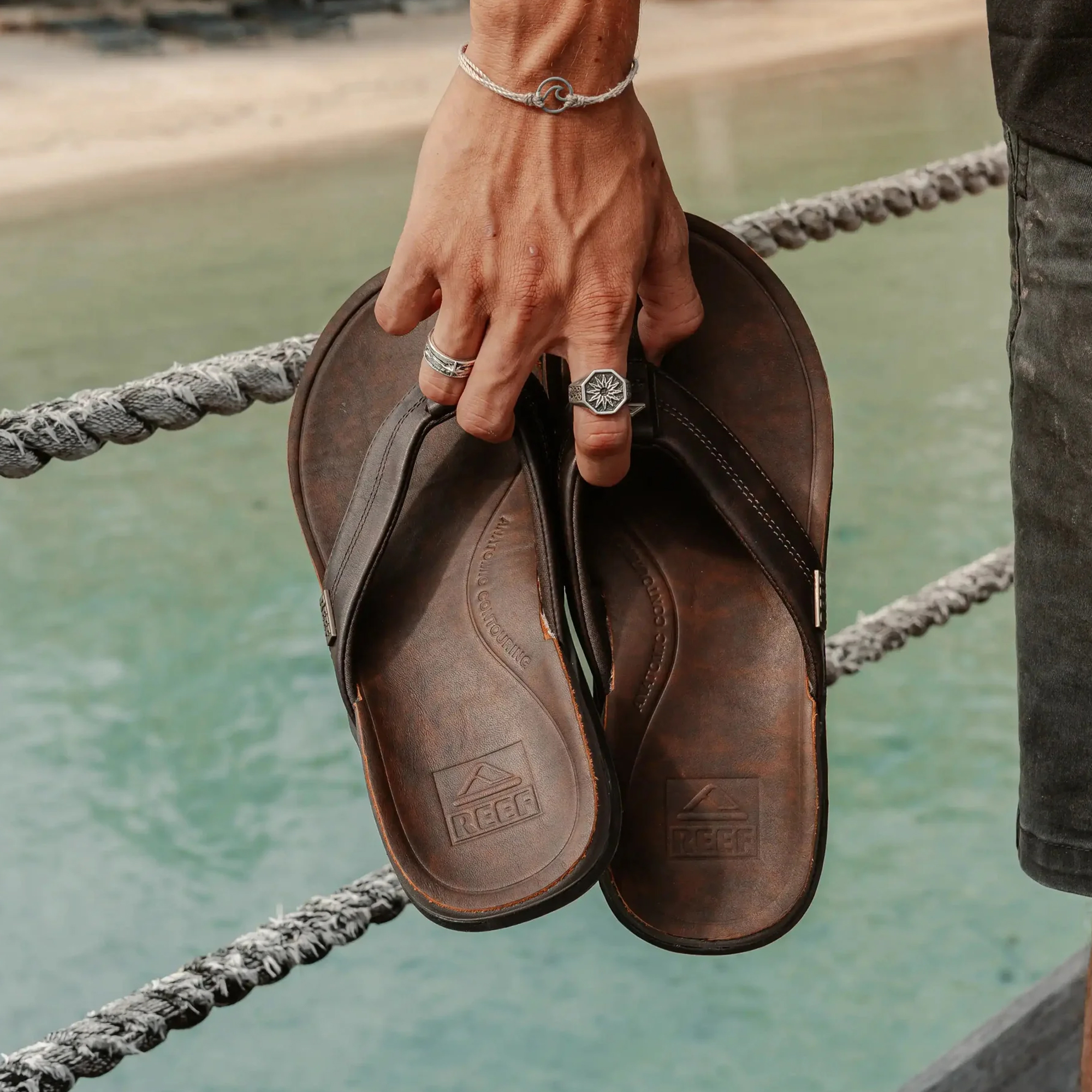 Reef Leather Offshore CJ8554 Dark Brown