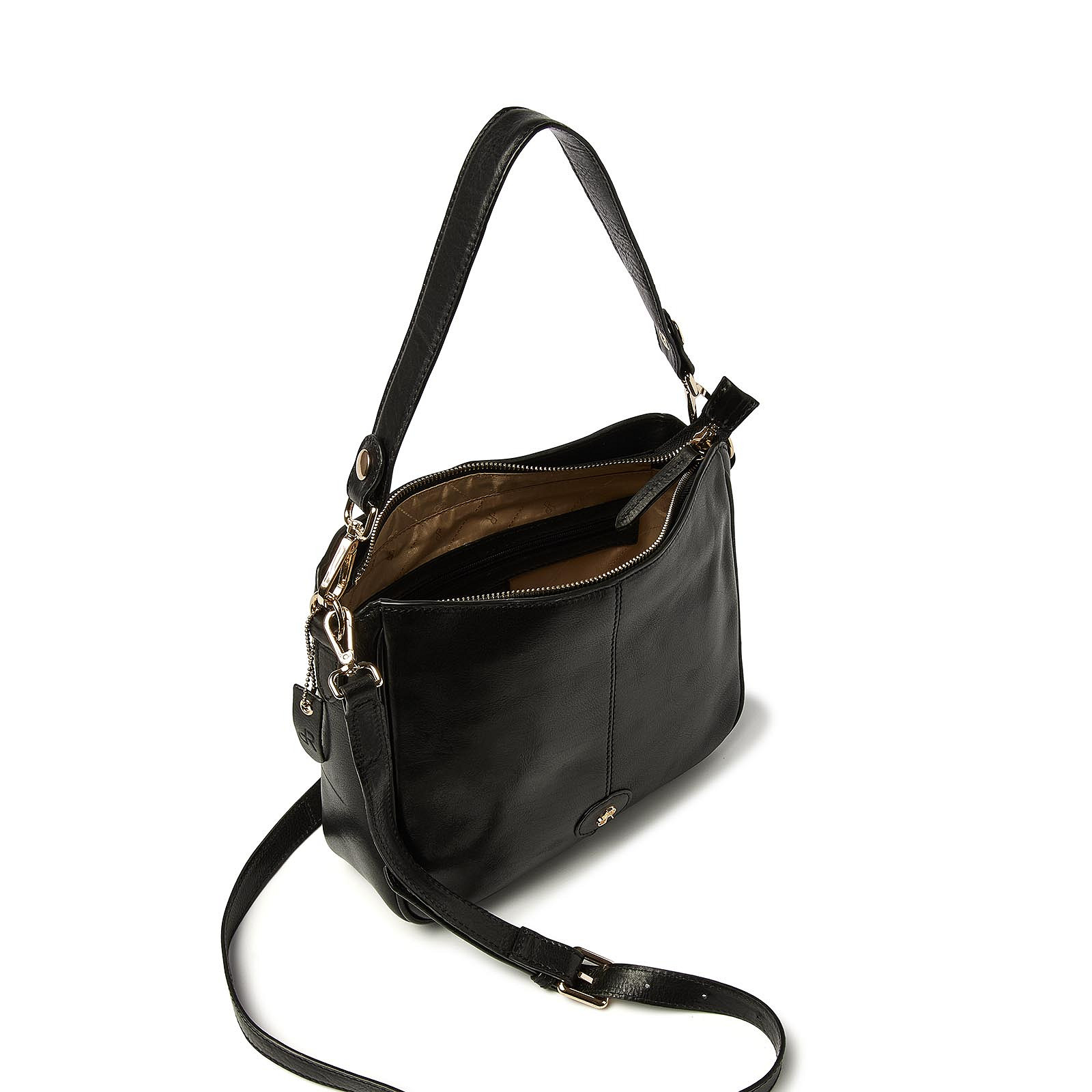 H.J. de Rooy Lederwaren 283770 Hand-Schoudertas Black