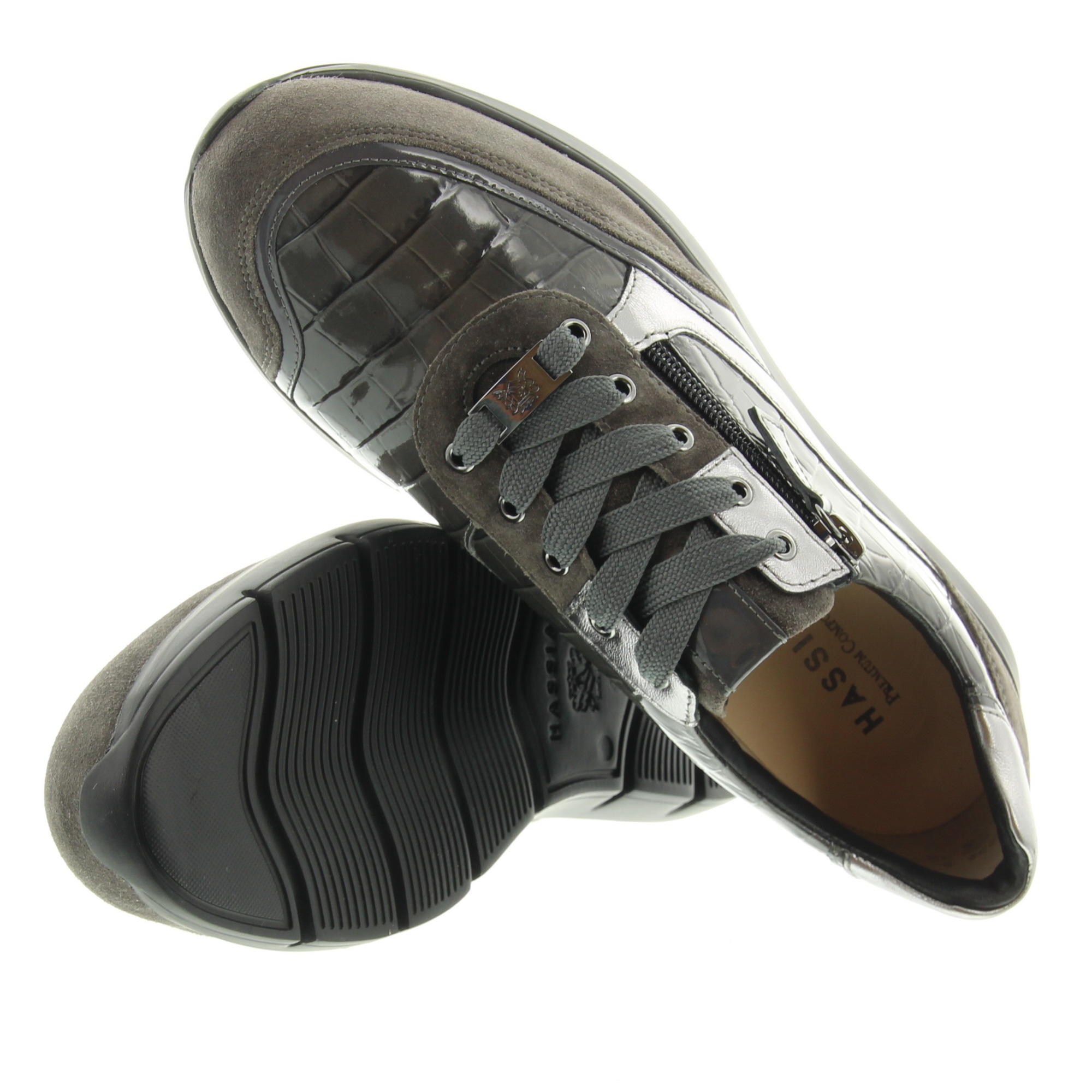 Hassia Shoes 301355 Bordeaux 6901 Iron Schwarz