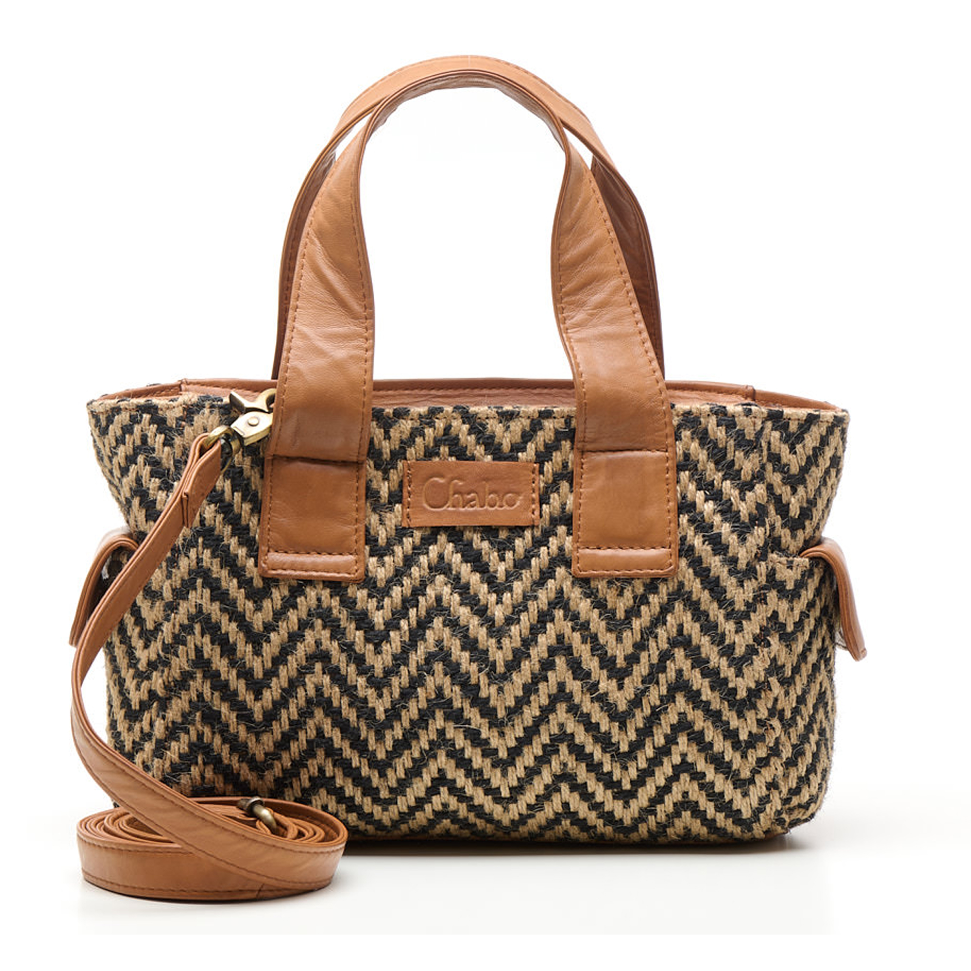 Chabo 202622 Romio Jaquard Handbag 33 Cognac Chabo 202622 Romio Jaquard Handbag 33 Cognac