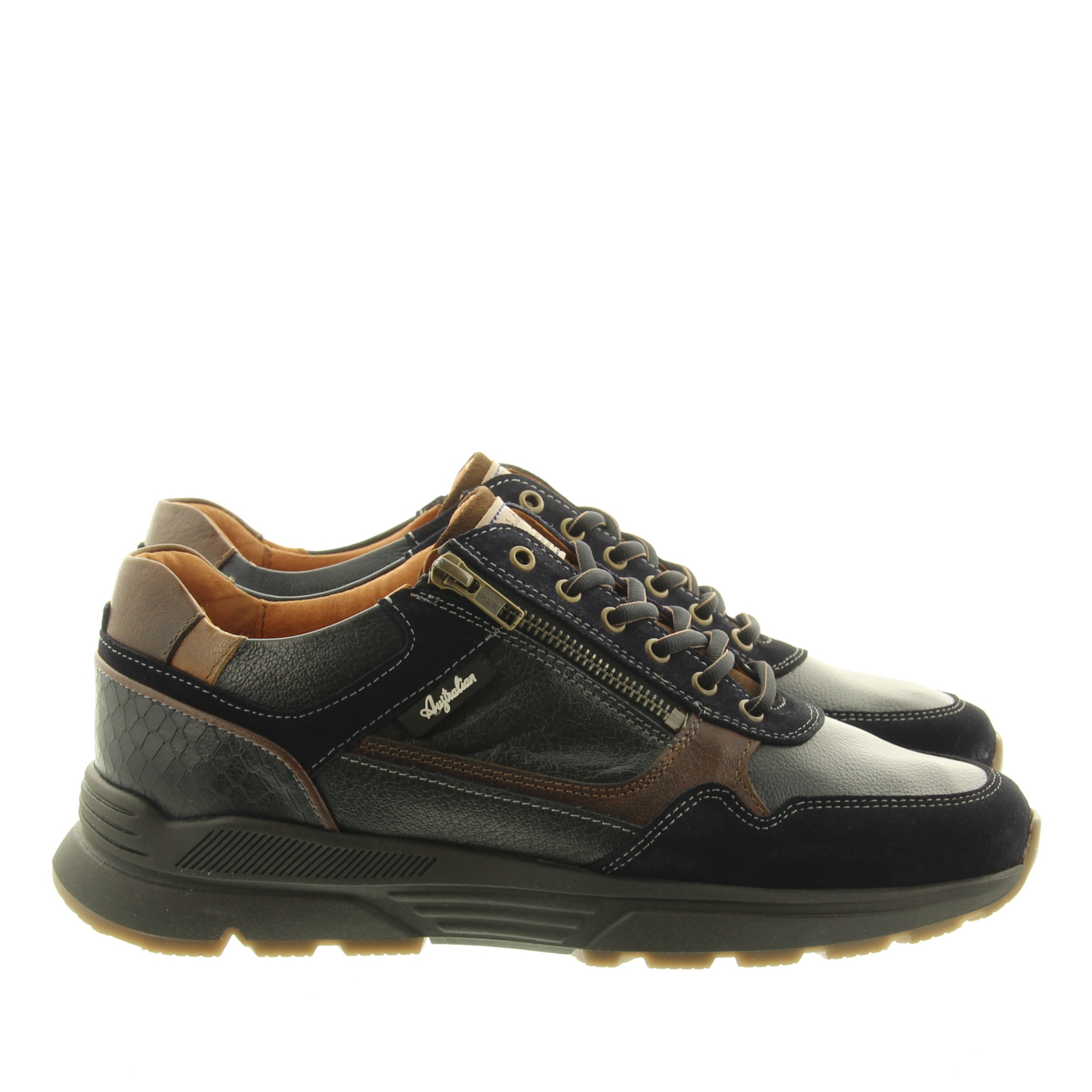 Australian Footwear 15.1682.01 Connery witdt K SJS Blue-Cognac-Brown
