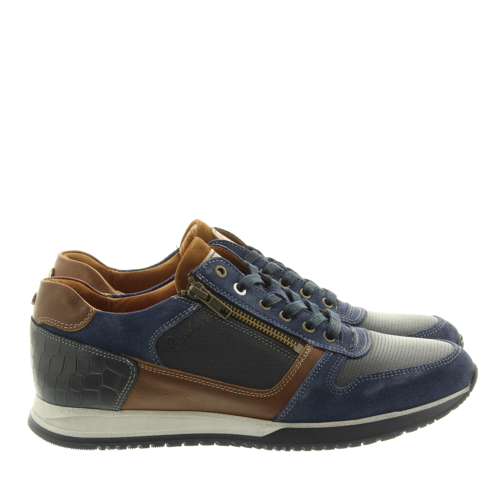 Australian Footwear Browning Width H 15.1508.02 SIP Ocean Blue Cognac