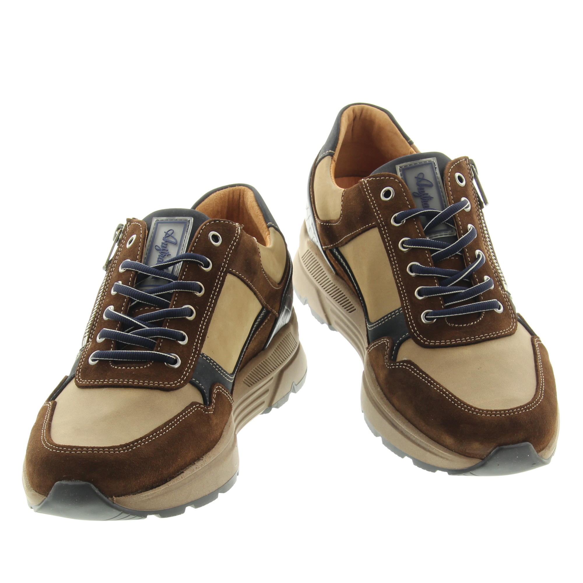 Australian Footwear 15.1646.05 Connery Width H L08 Taupe-Blue