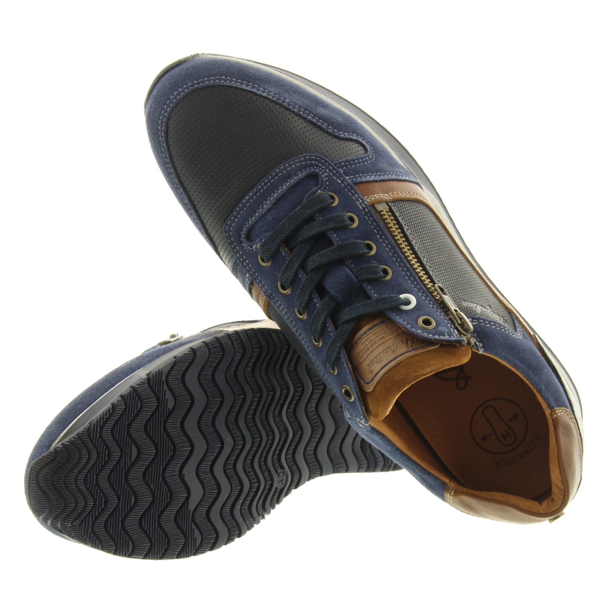 Australian Footwear Browning Width H 15.1508.02 SIP Ocean Blue Cognac