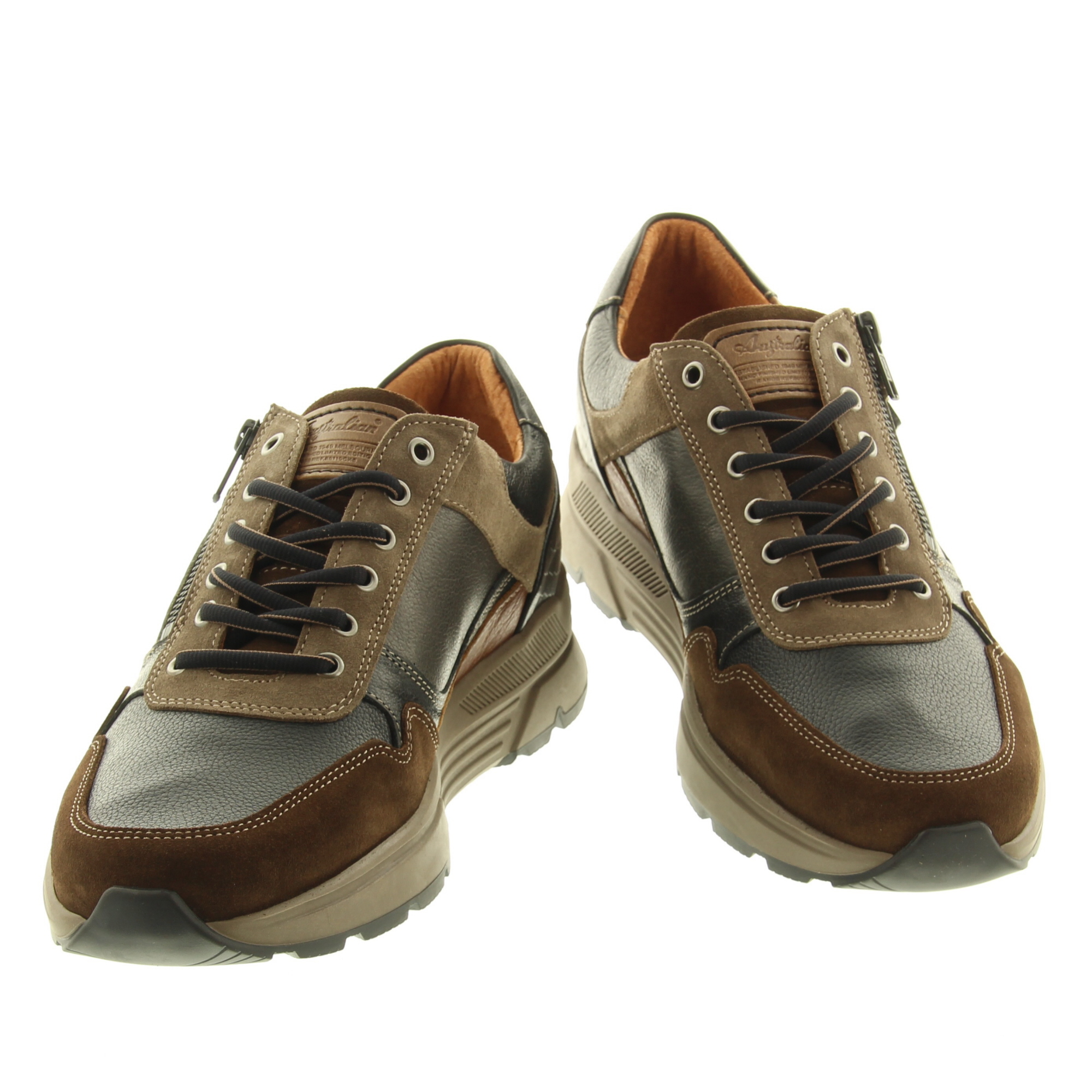 Australian Footwear 15.1682.01 Connery Width K AHC Black-Taupe-Cognac