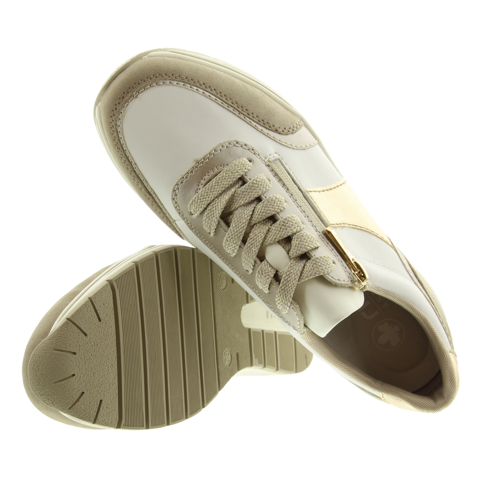 Rieker N9504 80 Lehm Champagne Weiss Lightgrey