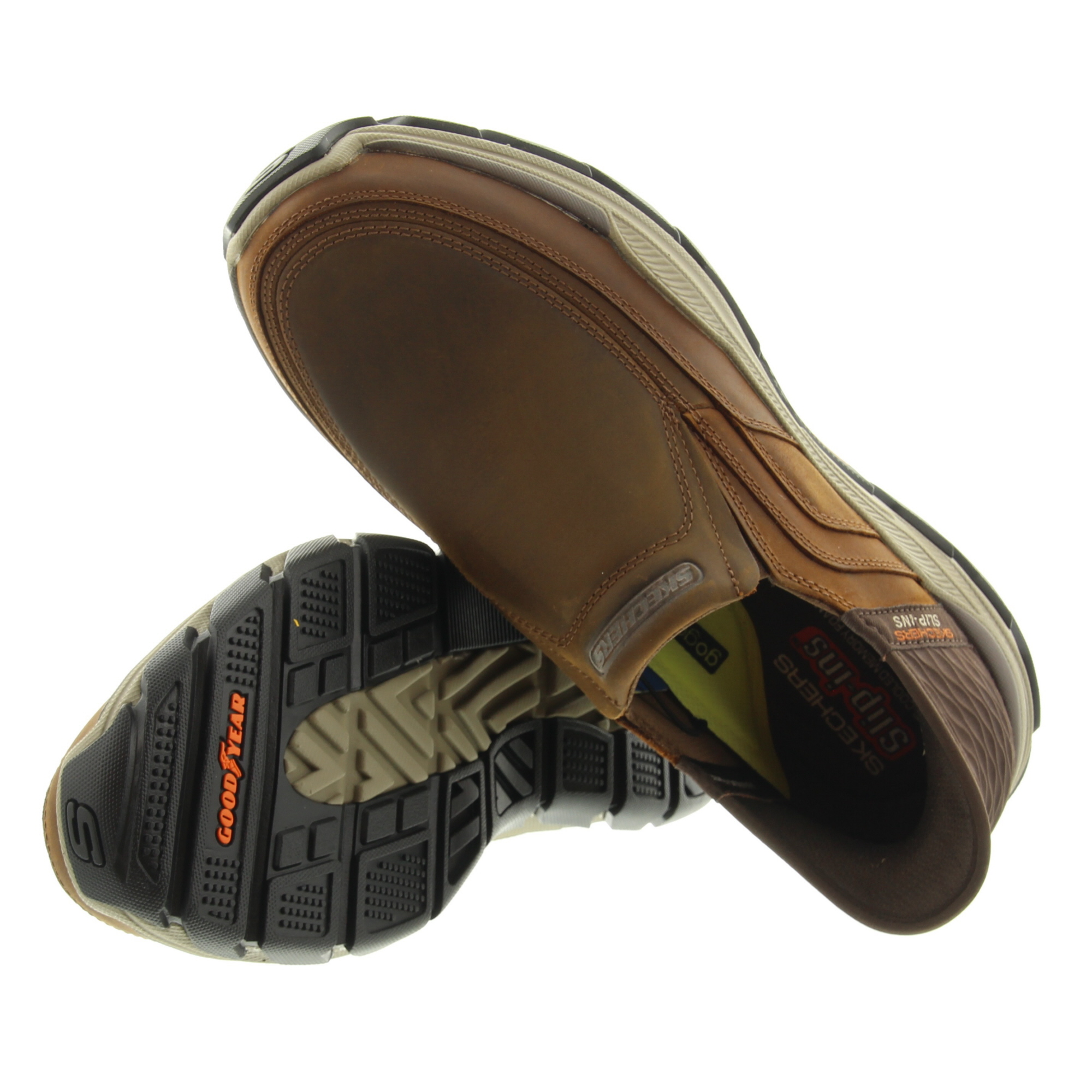 Skechers 204810 Respected-Elgin Slip- Ins CDB Cognac Darkbrown