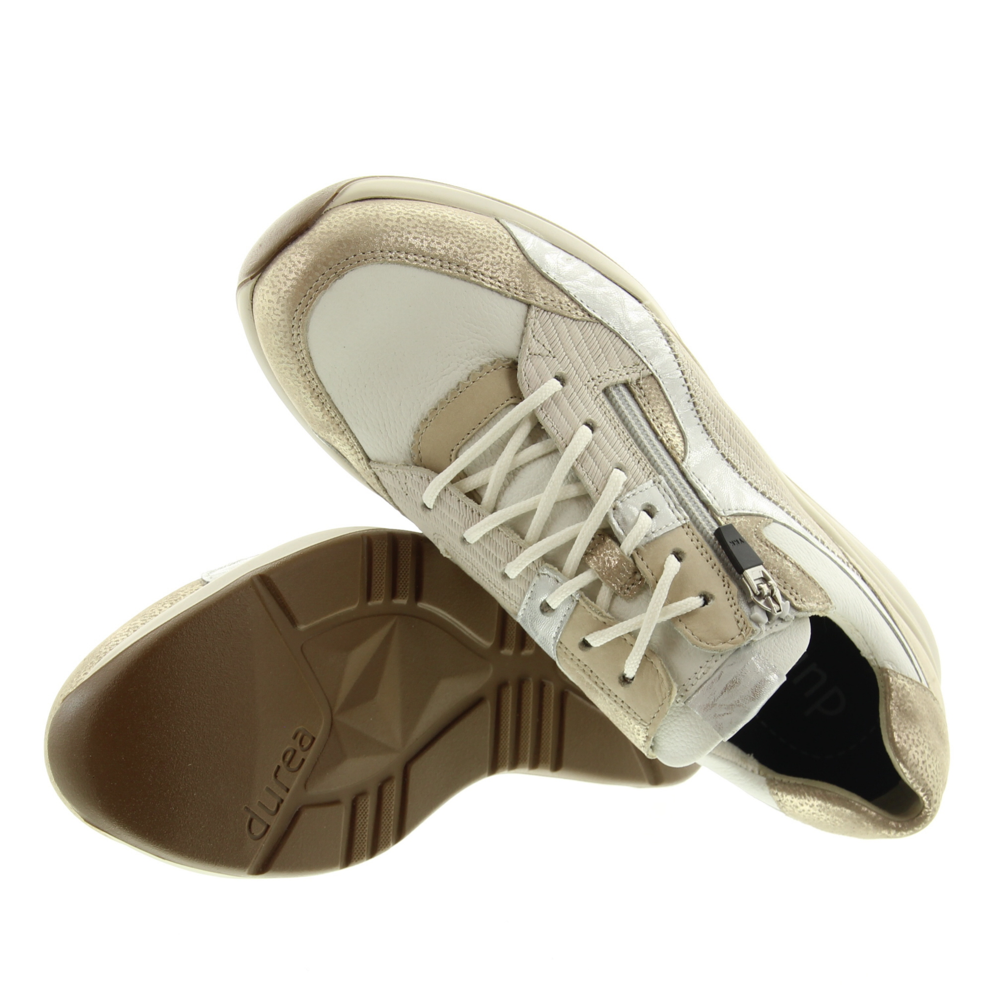 Durea 6318 605 H 2077 Taupe/Wit/Zilver