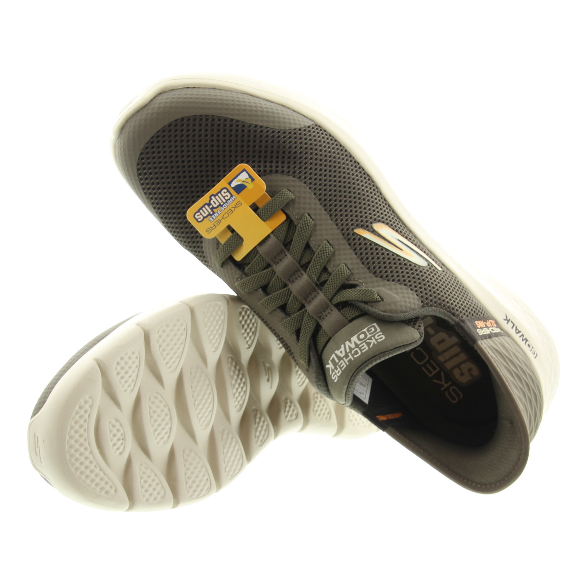 Skechers 216324 Go Walk Flex Slip-Ins BRN Brown Hands Up