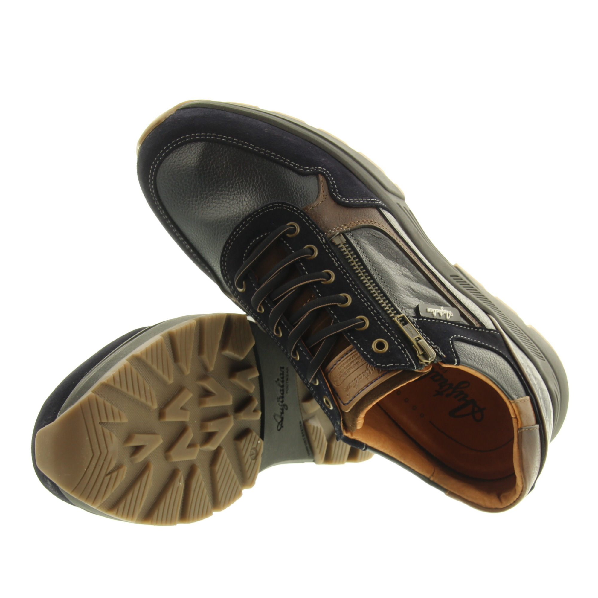 Australian Footwear 15.1682.01 Connery Width K SJS Blue-Cognac-Brown
