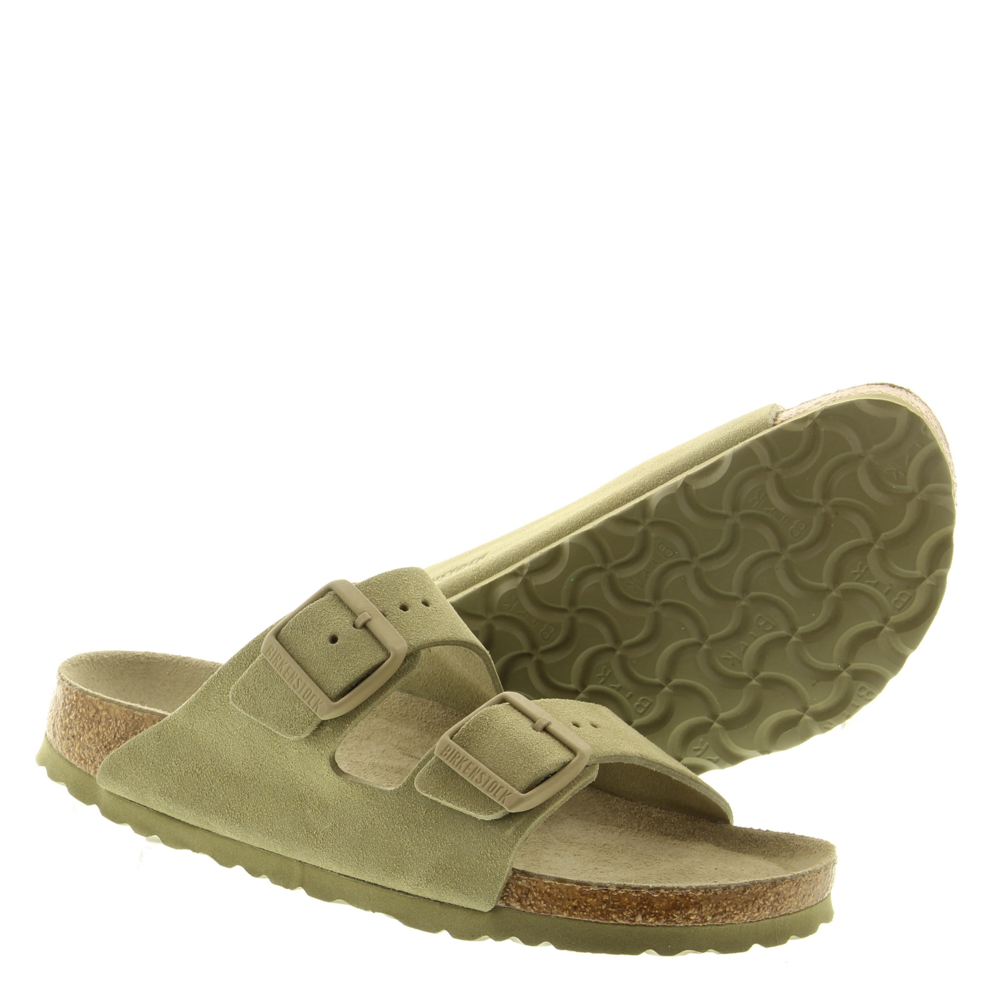 Birkenstock 1019088 Arizona SFB Suede Faded Khaki