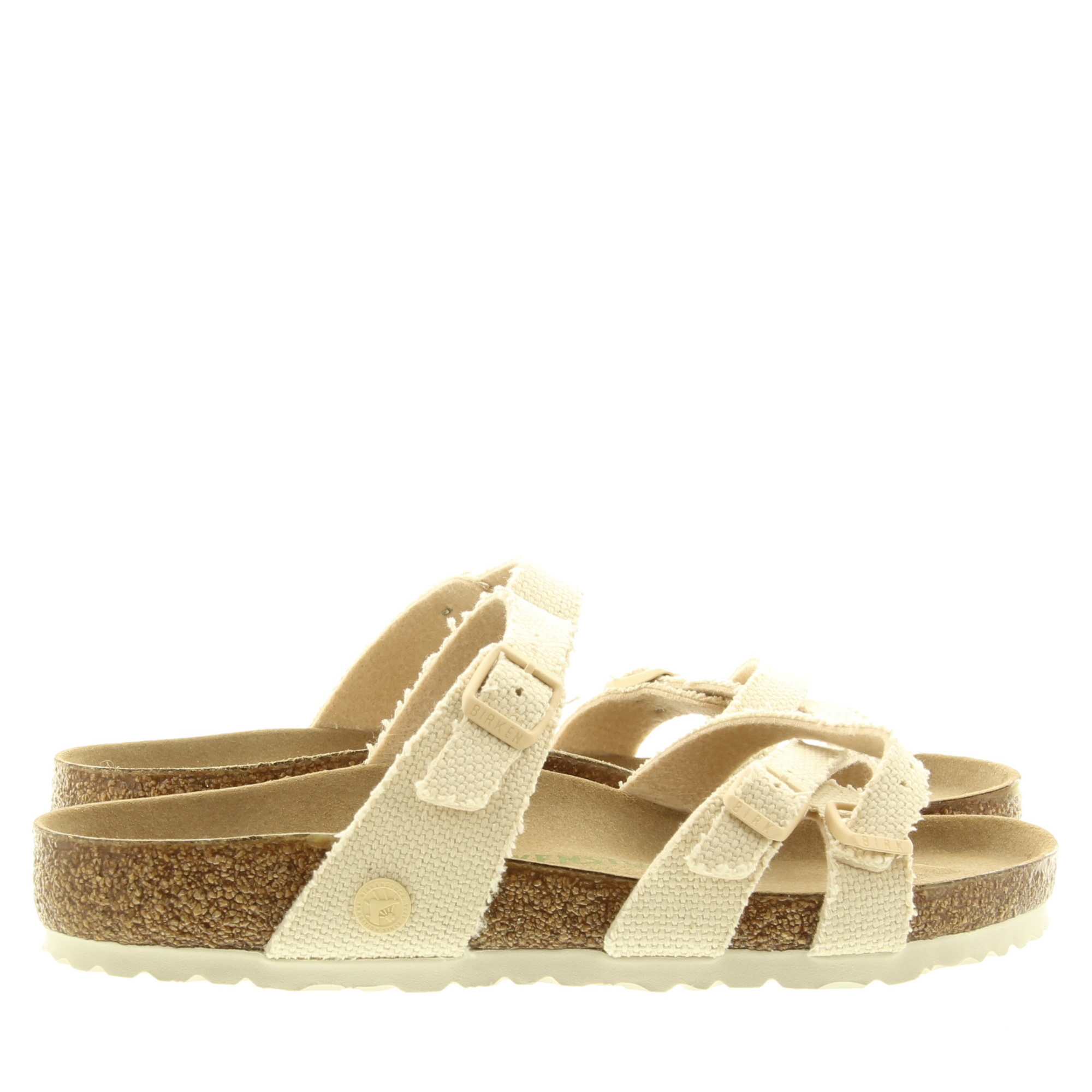 Birkenstock 1026688 Franca Rivet Logo Canvas Eggshell