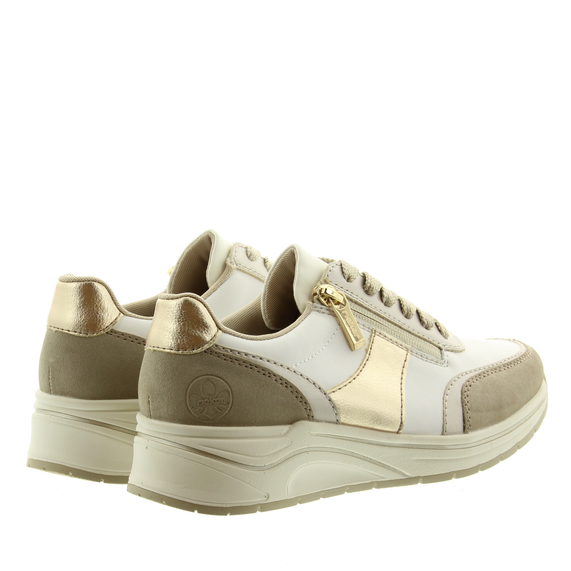 Rieker N9504 80 Lehm Champagne Weiss Lightgrey
