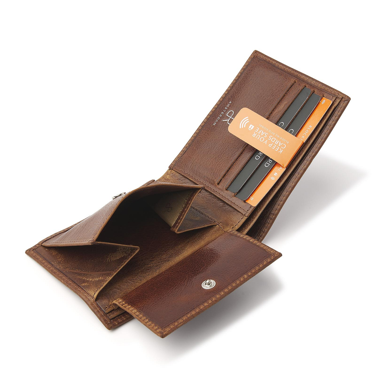 H.J. de Rooy Lederwaren 28581 Billfold Cognac