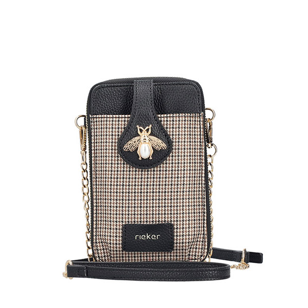 Rieker H1660 90 beige schwarz