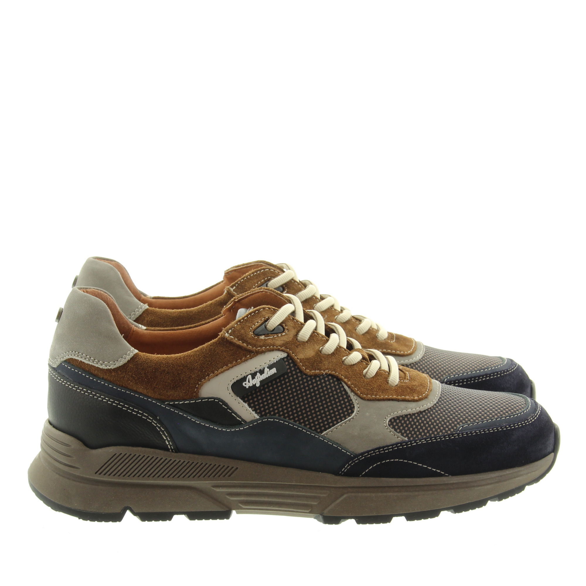 Australian Footwear 15.1713.02 Halifax Width H SLB Blue Brown Grey