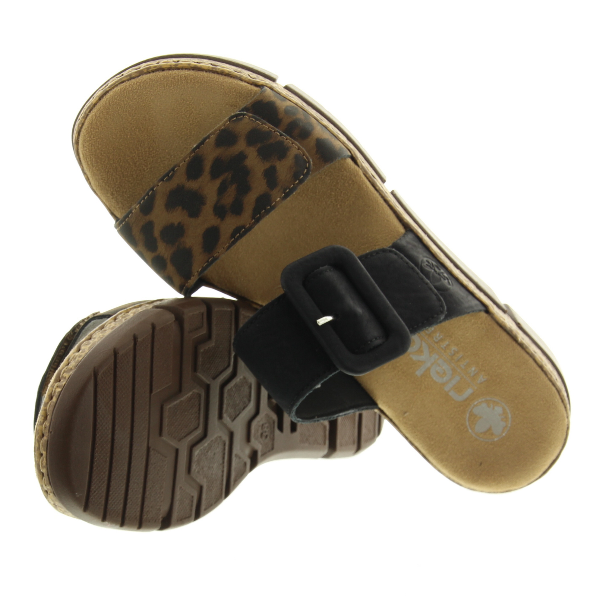 Rieker V2392 24 Braun Leo Schwarz