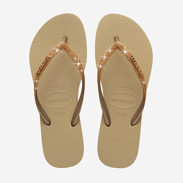 Havaianas Slim Glitter II Sand Golden