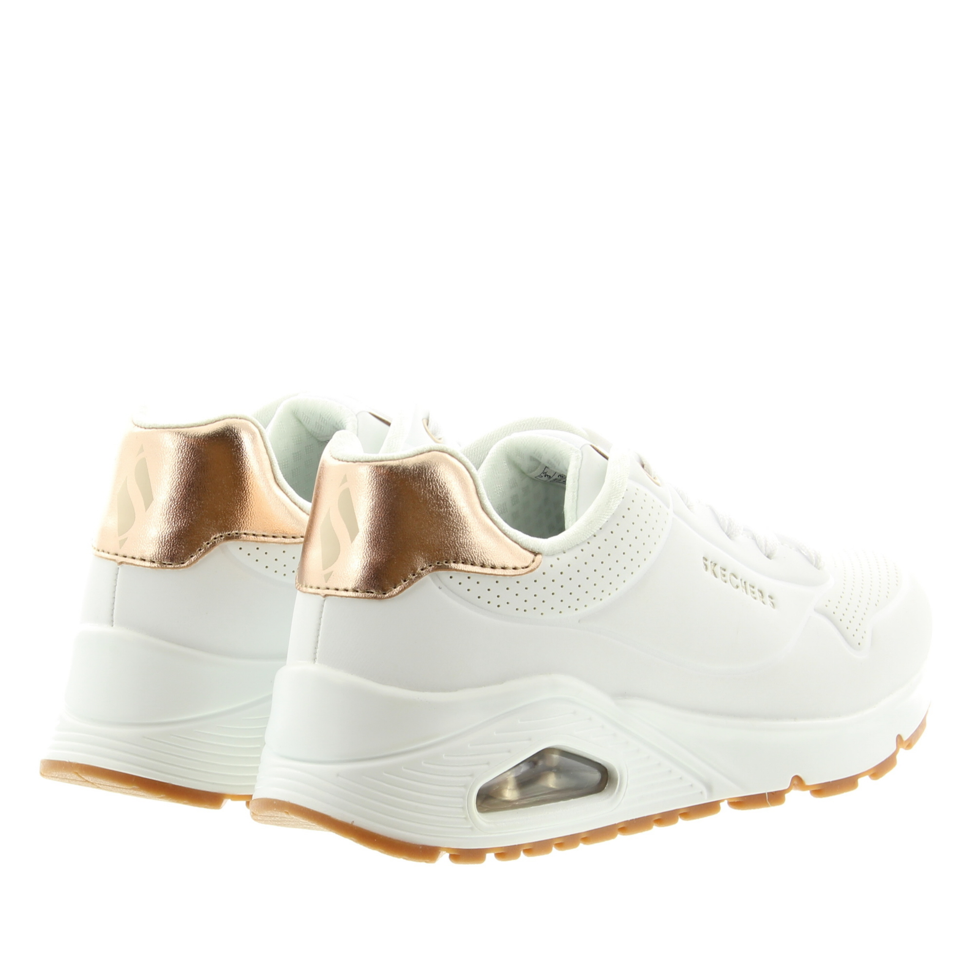Skechers 310545L Uno Gen1 WHT White Shimmer Away