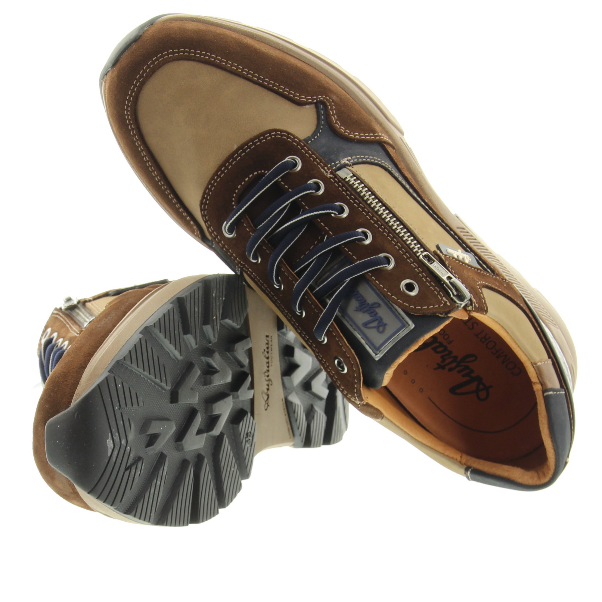 Australian Footwear 15.1646.05 Connery Width H L08 Taupe-Blue