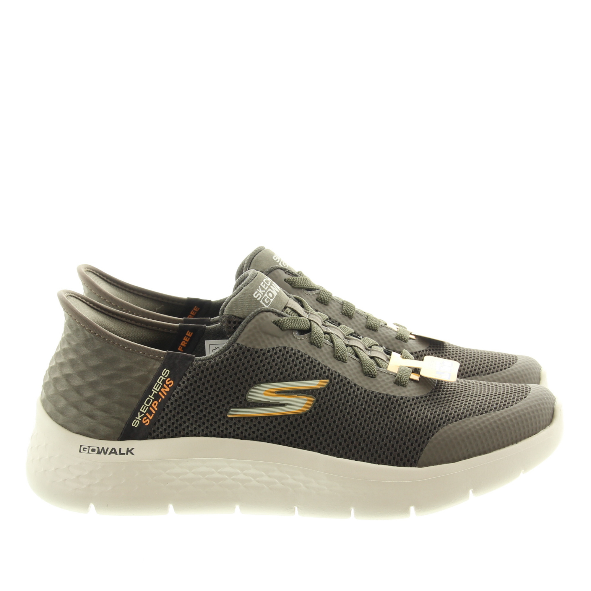 Skechers 216324 Go Walk Flex Slip-Ins BRN Brown Hands Up