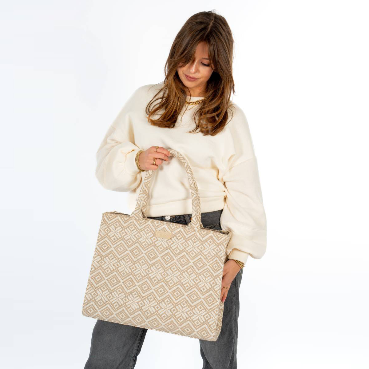Chabo 202590 Shopper Suus Big 02 Sand stripe