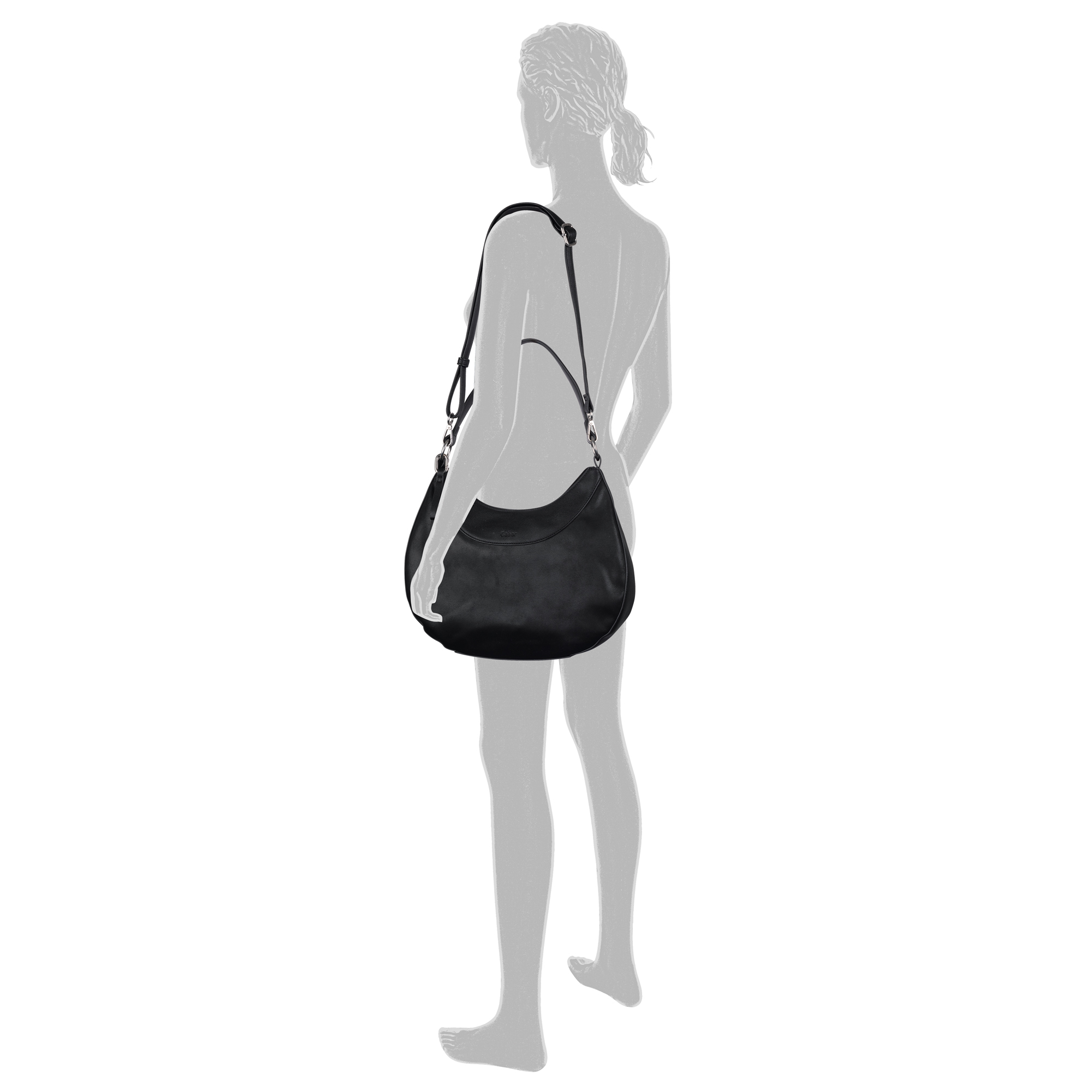 Gabor Bags 011583 Selva Hobo Bag M 060 Black