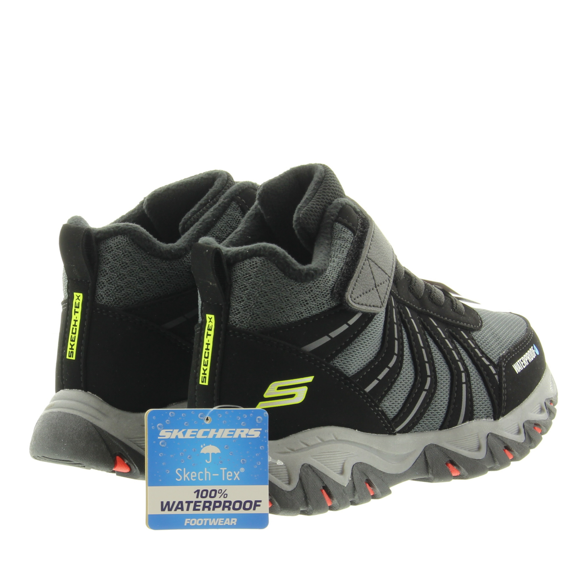 Skechers 406412L Rugged Tanger-Storm Trail BKRD Black Red